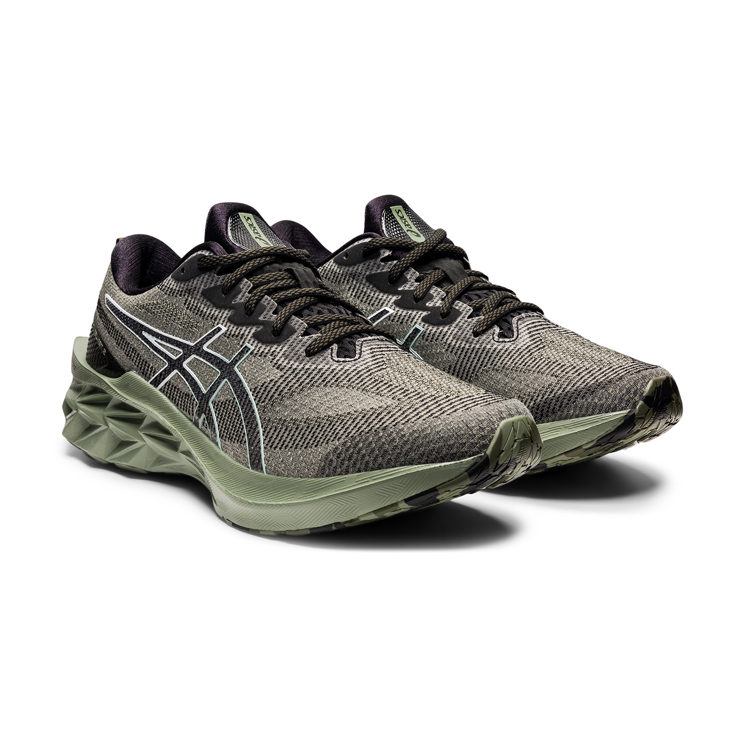 asics shoes green
