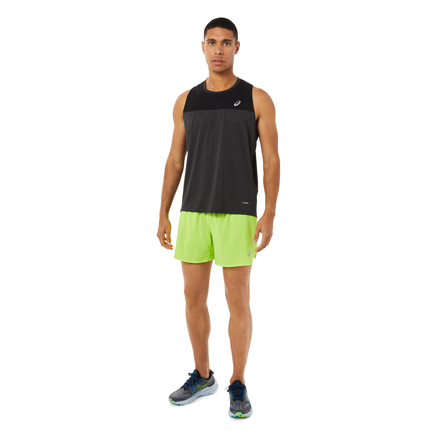 Asics Race Knit Tank - Performance Black/Graphite Grey