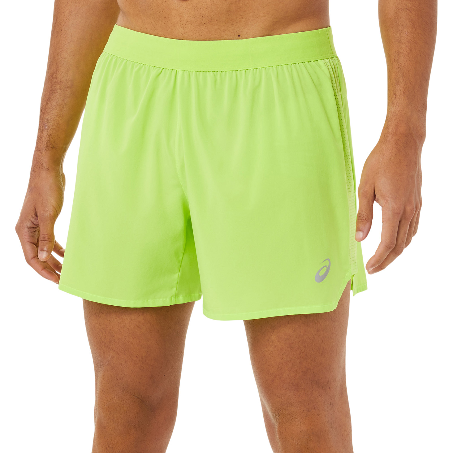 En detalle inundar Derechos de autor Asics Road 5in Shorts de Running Hombre - Hazard Green