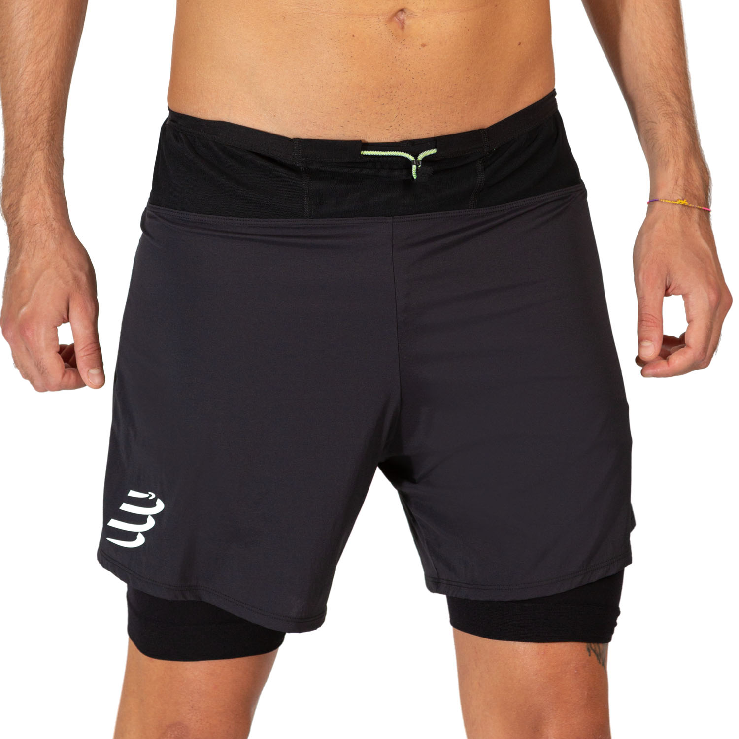 Manifestación Por qué no Decir a un lado Compressport Trail 2 in 1 Shorts de Trail Running Hombre - Black