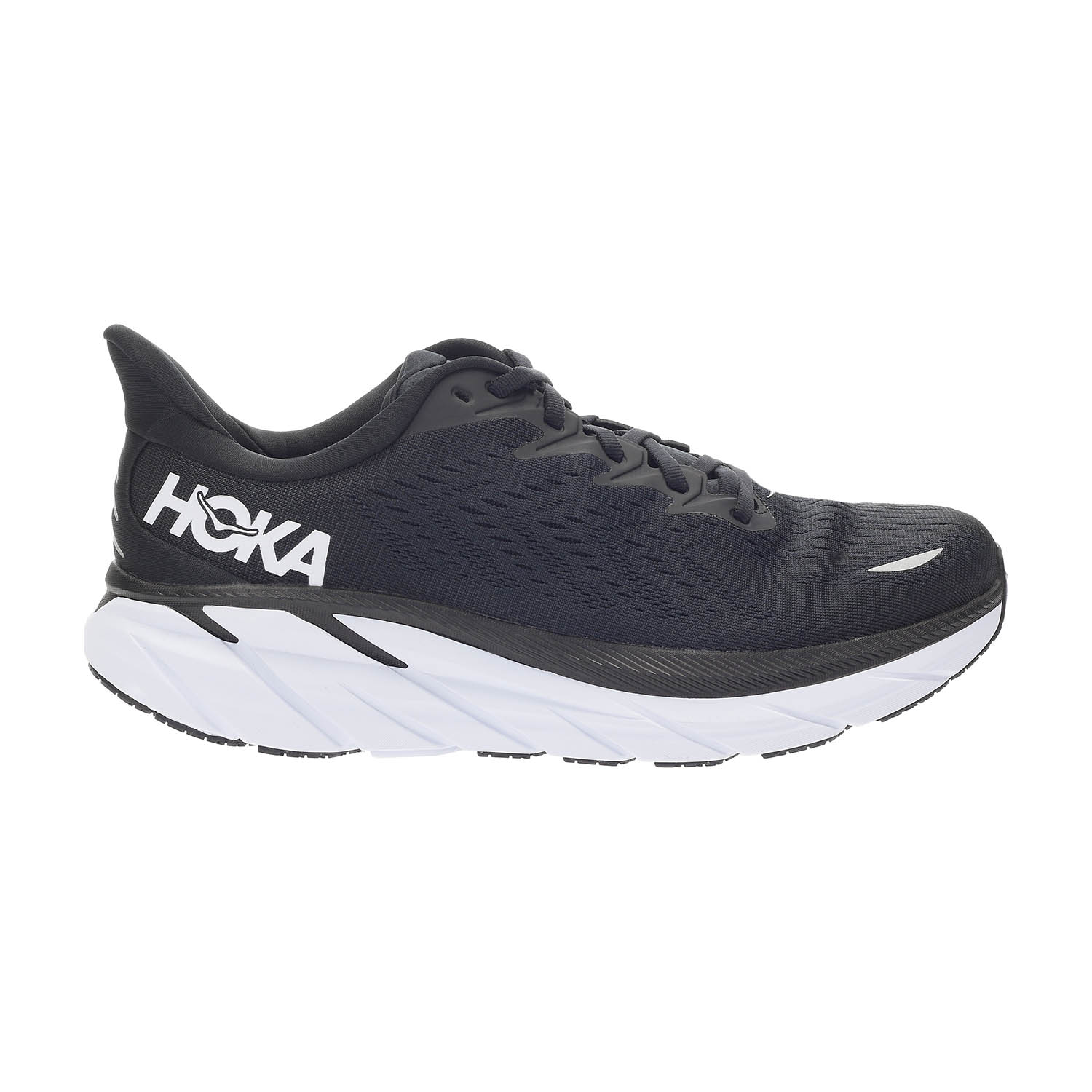 Hoka One One Clifton 8 Men's Running Shoes - Black/White