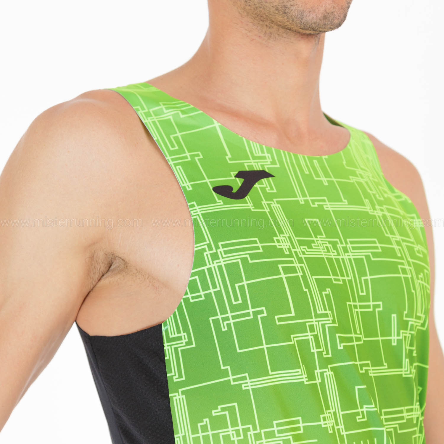 Joma Elite VIII Tank - Black/Green Fluor