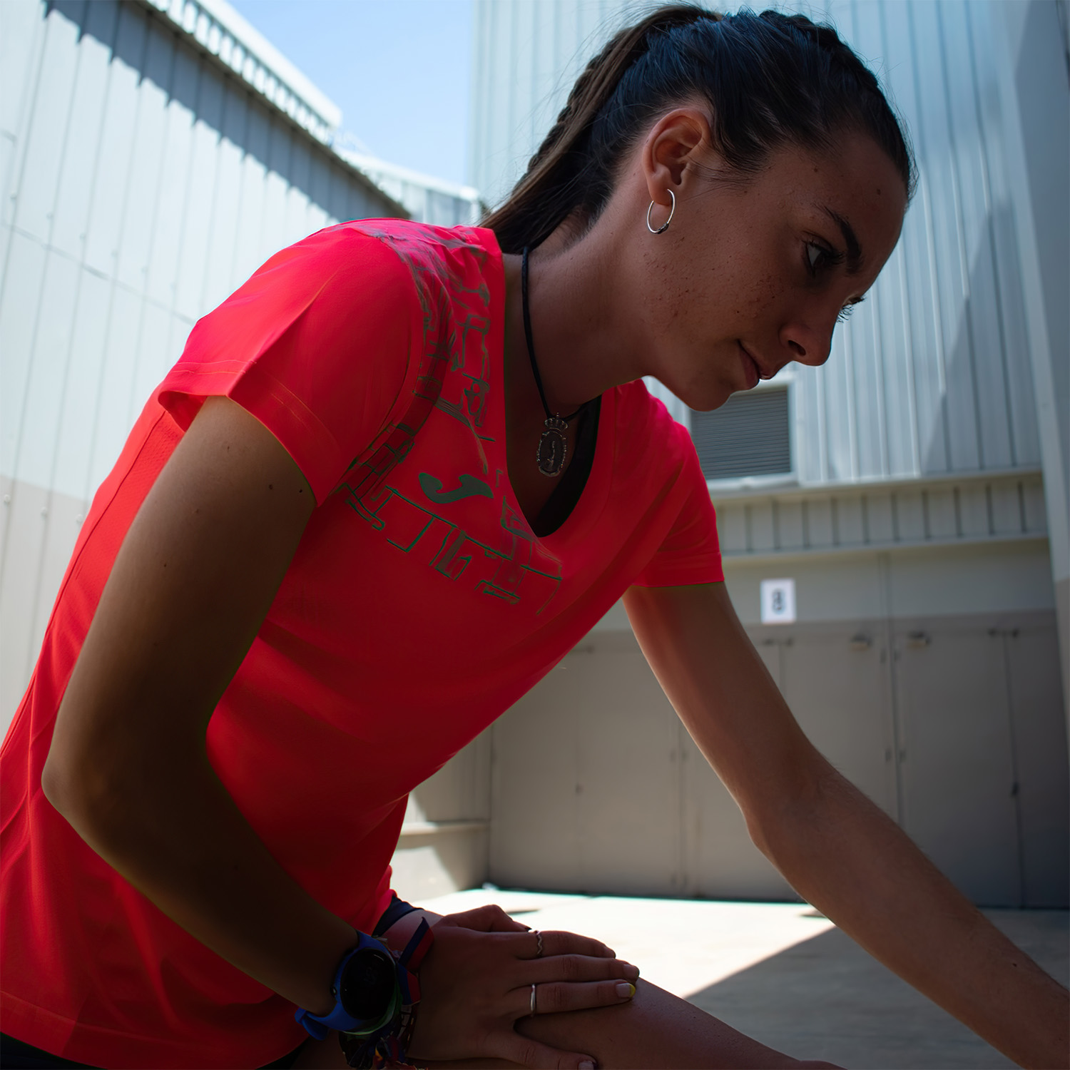 Joma Elite VIII Logo T-Shirt - Fluor Coral