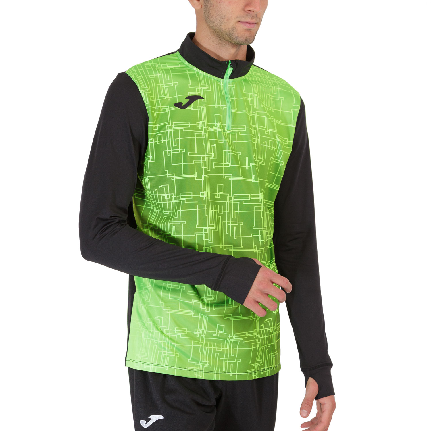 Joma Elite VIII Shirt - Black/Green Fluor