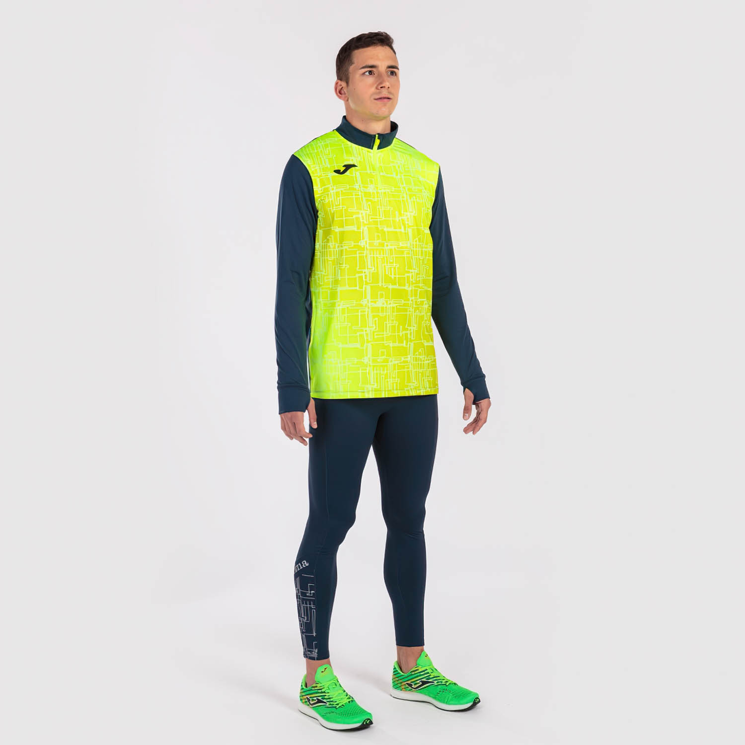 Joma Elite VIII Camisa - Navy/Yellow Fluor