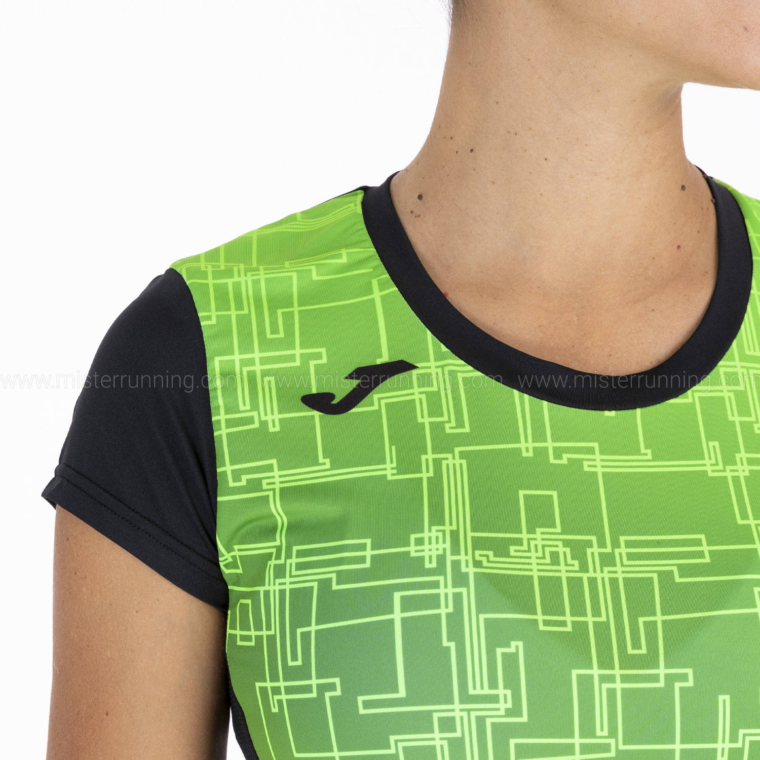Joma Elite VIII Camiseta - Black/Fluor Green