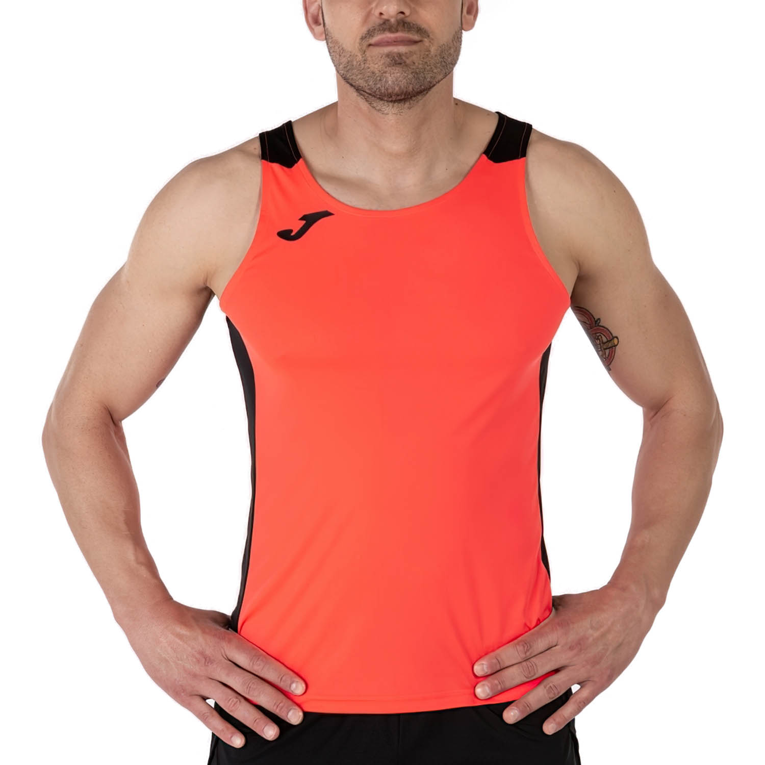 Joma Record II Tank - Fluor Coral/Black