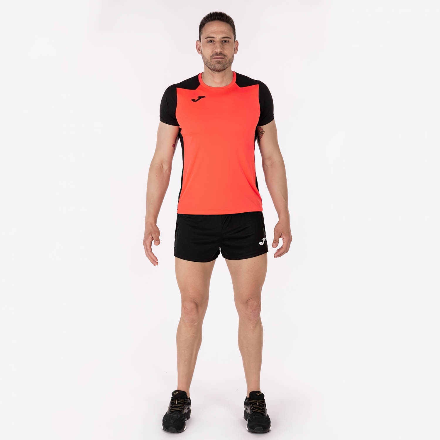 Joma Record II T-Shirt - Fluor Coral/Black