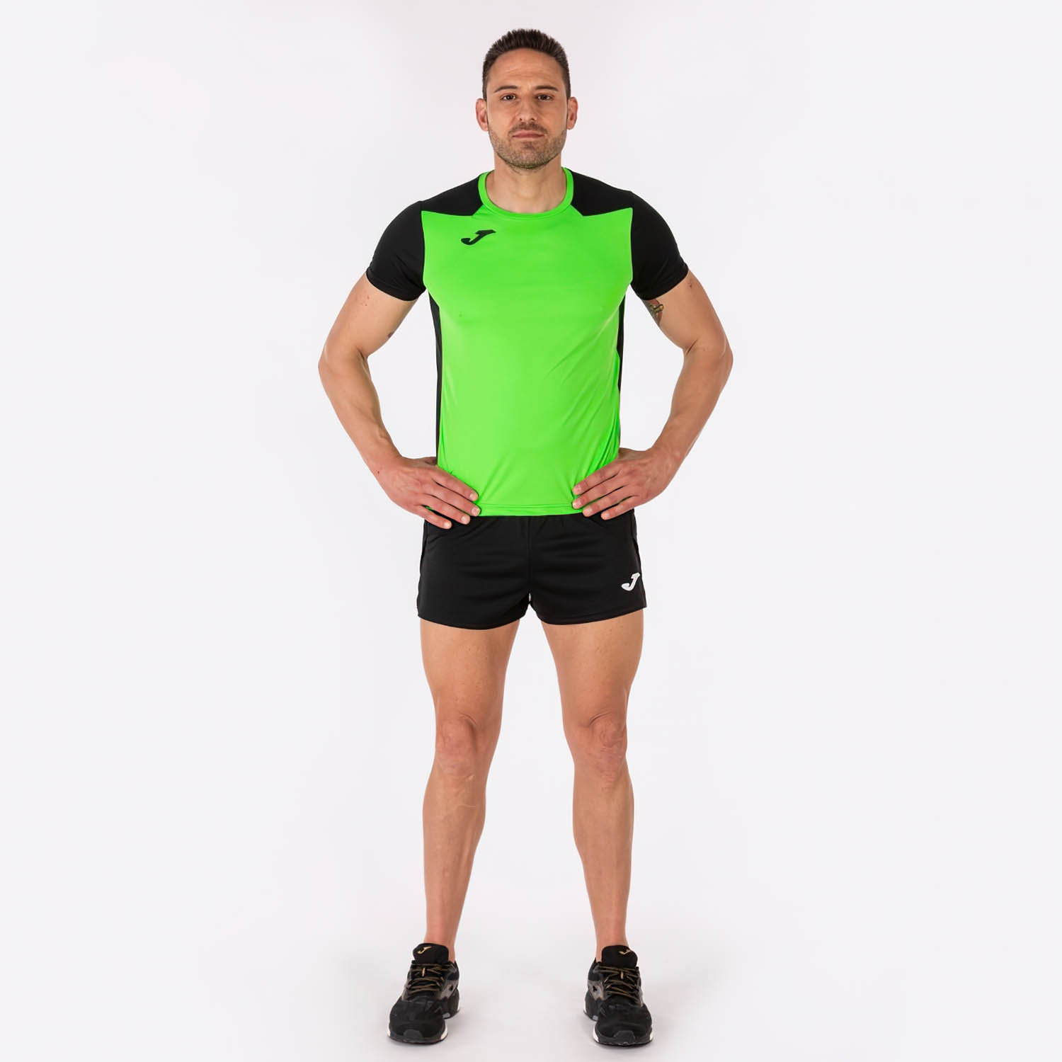 Joma Combi Camiseta de Tenis Niño - Fluo Green/Black