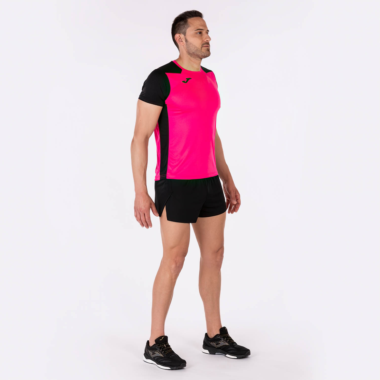 Joma Record II T-Shirt - Fluor Pink/Black