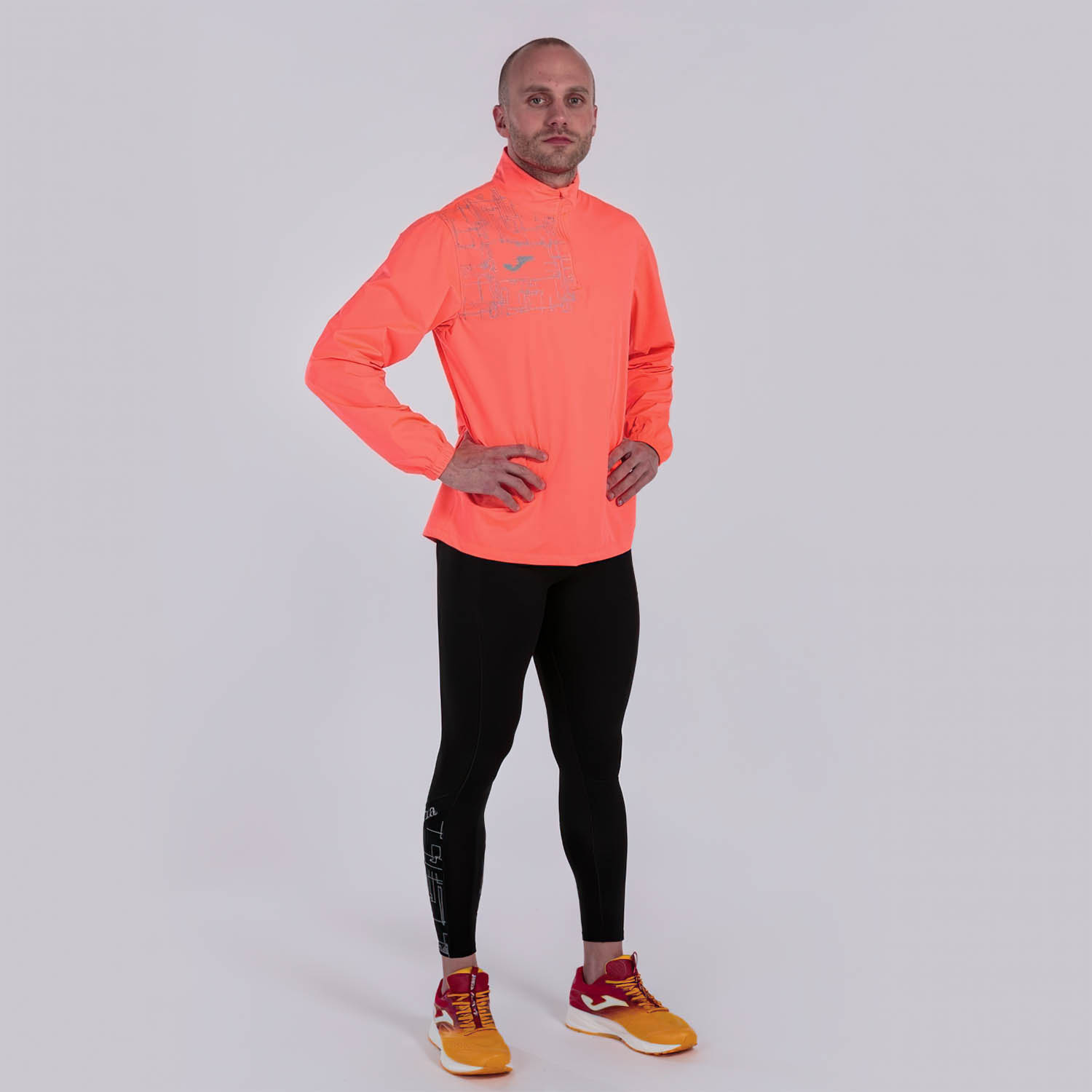 Gilet Joma Elite VII Uomo - Impermeabile, Con Cerniera, Color Coral Fluor - Foto 10