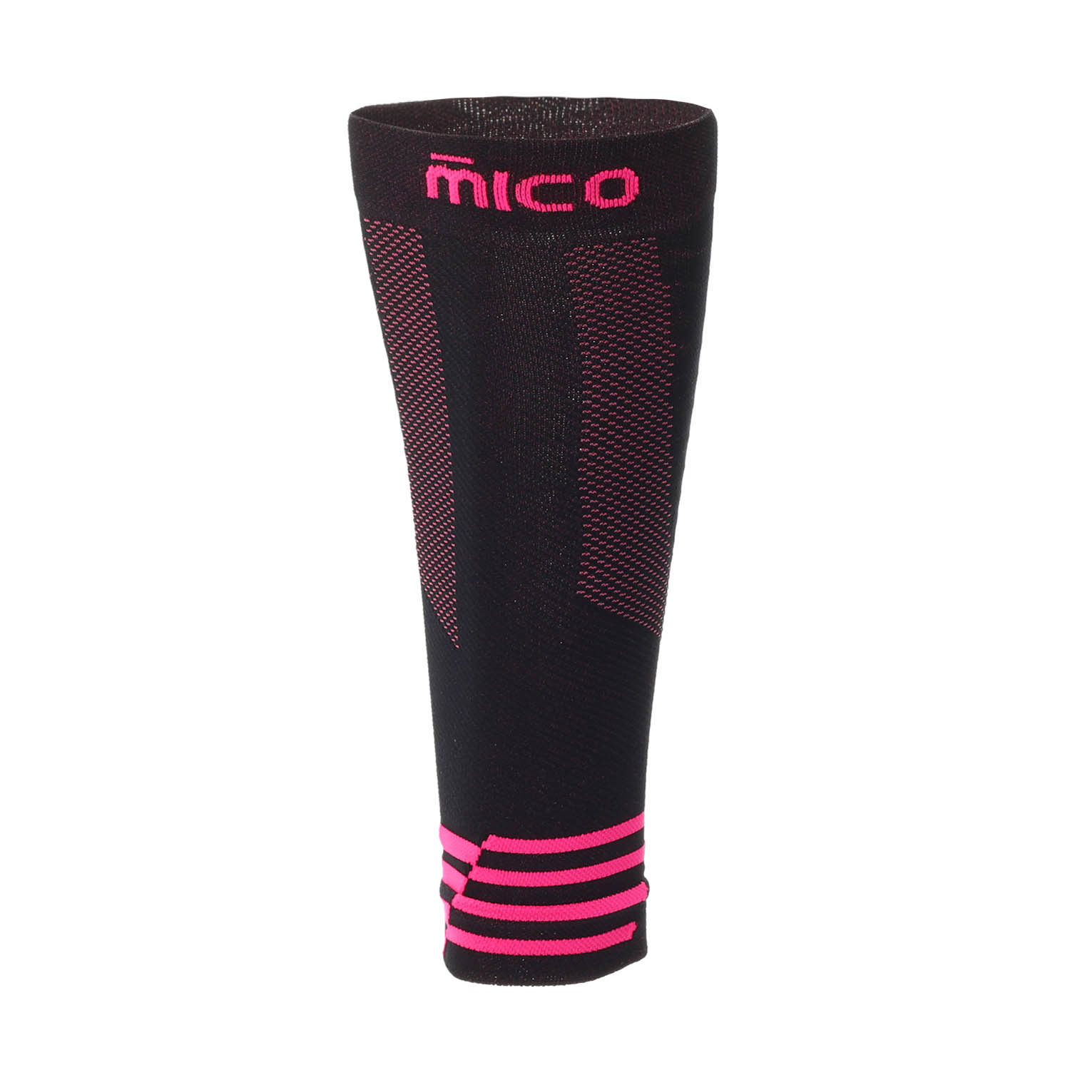 Mico Performance Compression Calf Sleeves - Nero/Fucsia Fluo