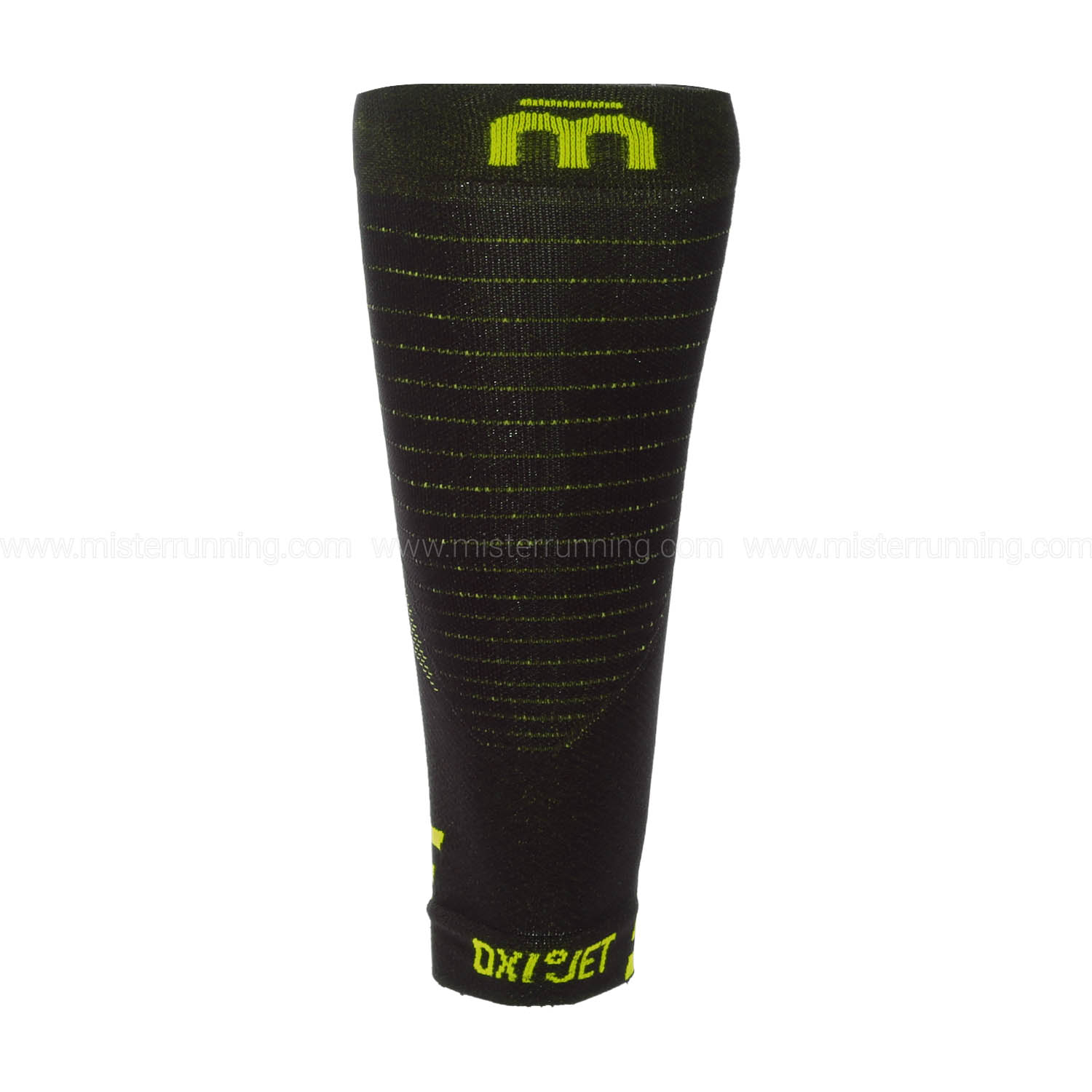 Mico Performance Compression Calf Sleeves - Nero/Giallo Fluo