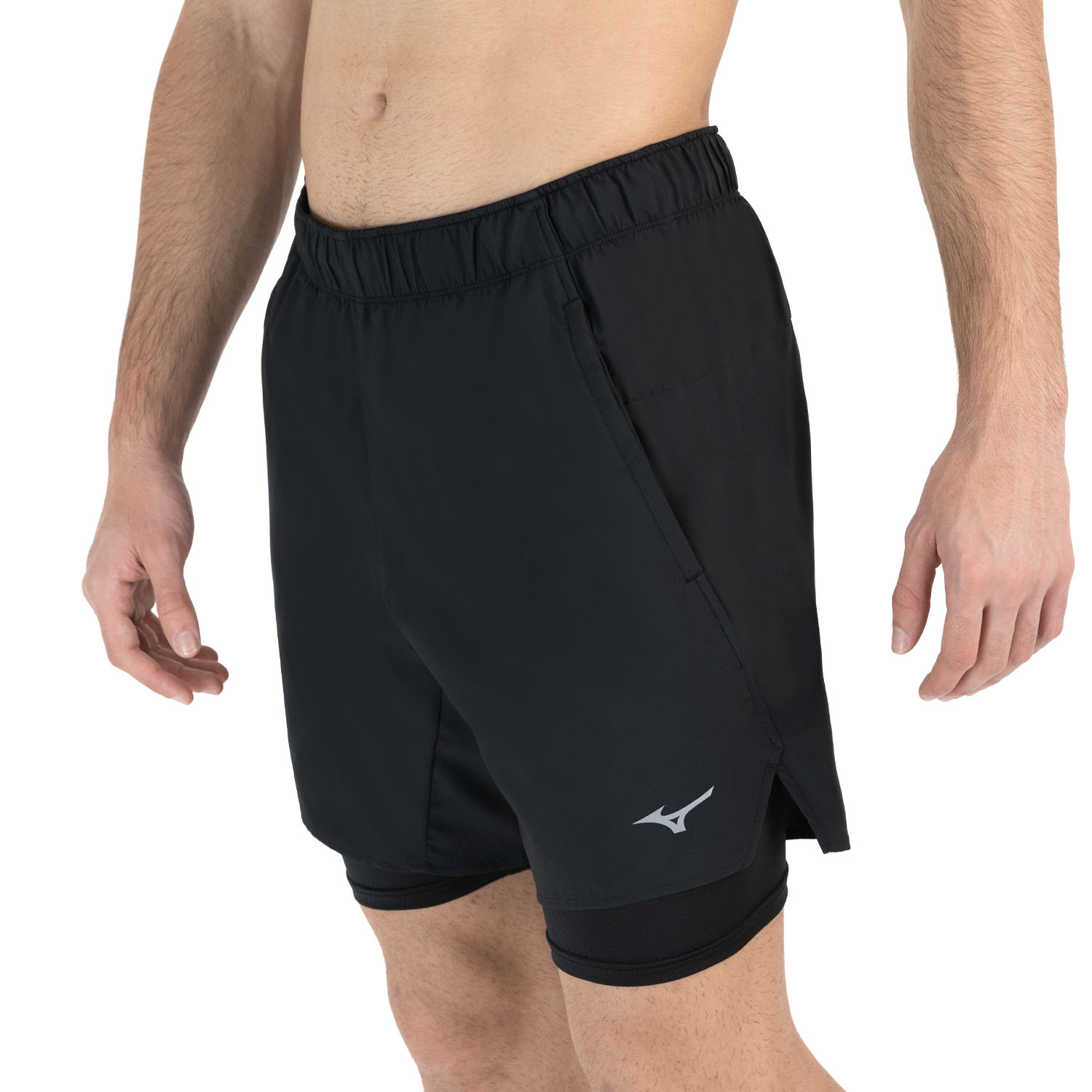 Mizuno Core 2 in 1 7.5in Shorts - Black