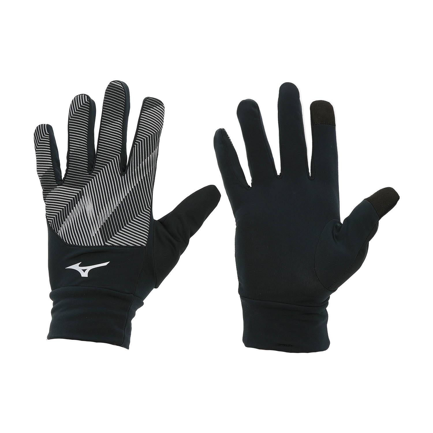 Mizuno Logo Gloves - Black