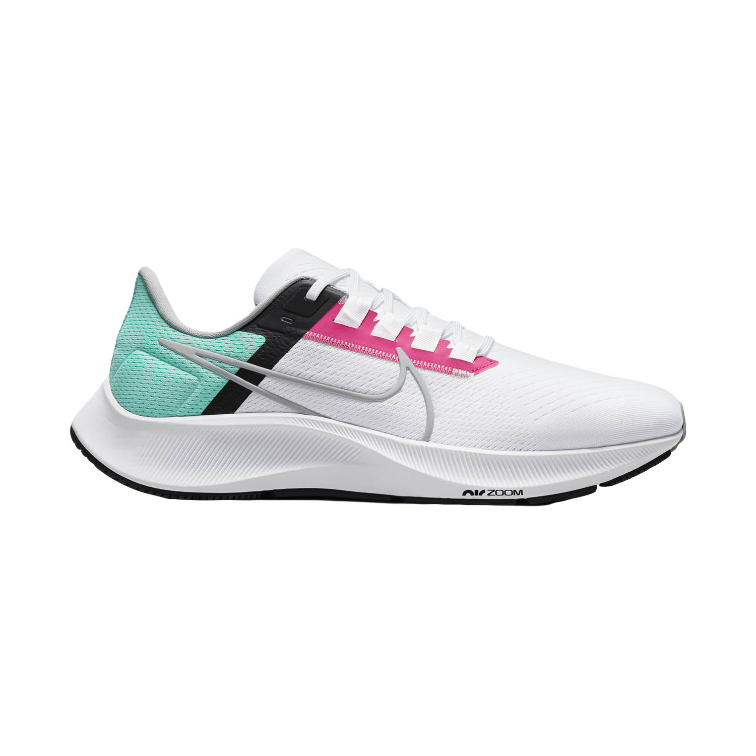 Nike Air Zoom Pegasus 38 - White/Wolf Grey/Hyper Pink/Dynamic Turquoise انواع شامبو بانتين