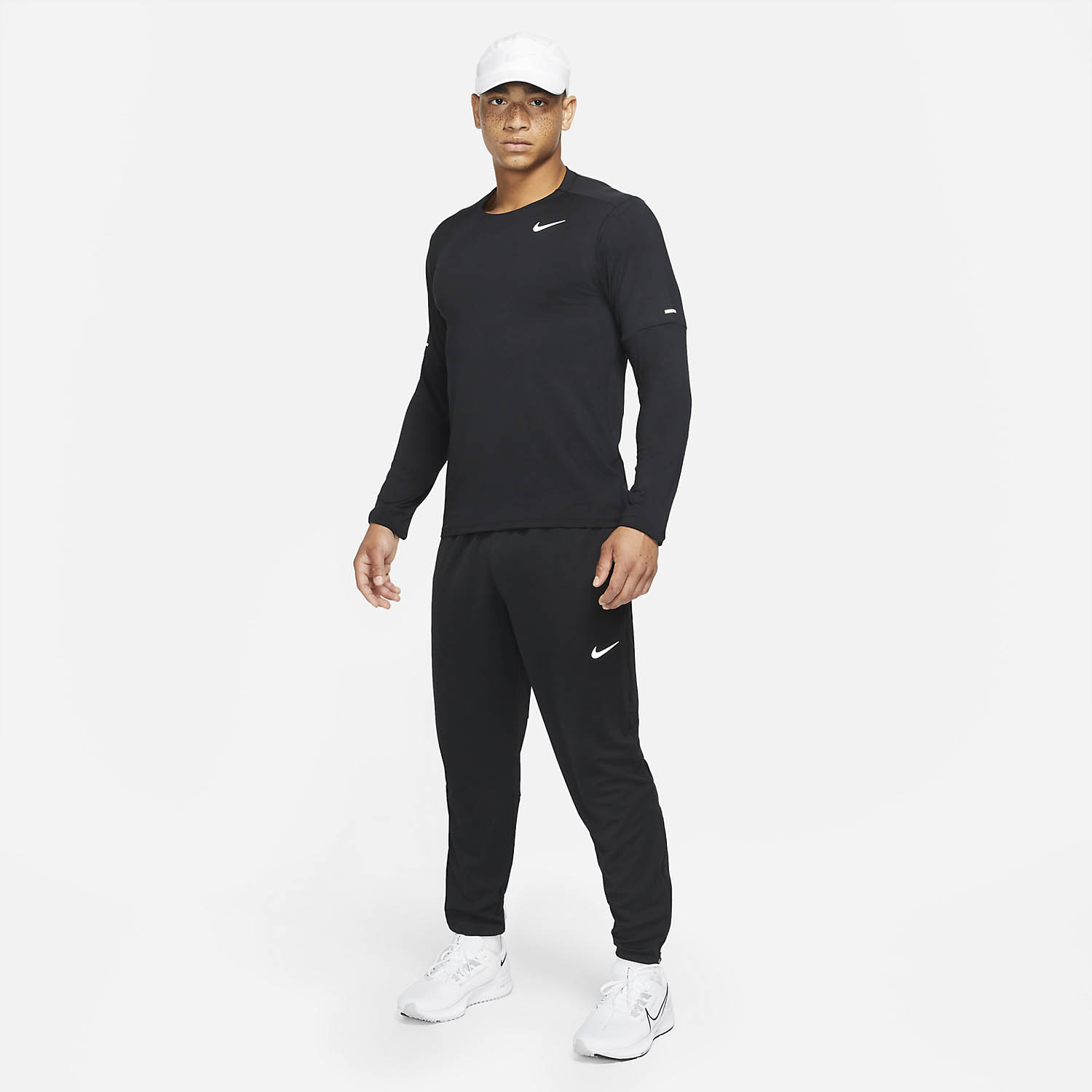 Nike Dri-FIT Element Crew Maglia - Black/Reflective Silver