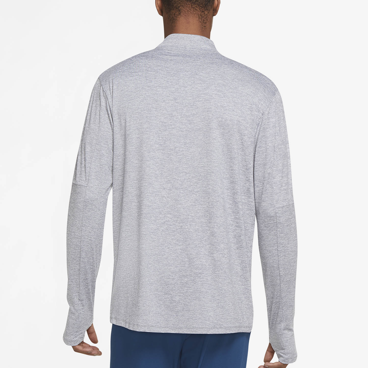 Nike Dri-FIT Element Logo Men's Running Shirt - Smoke Grey Fog