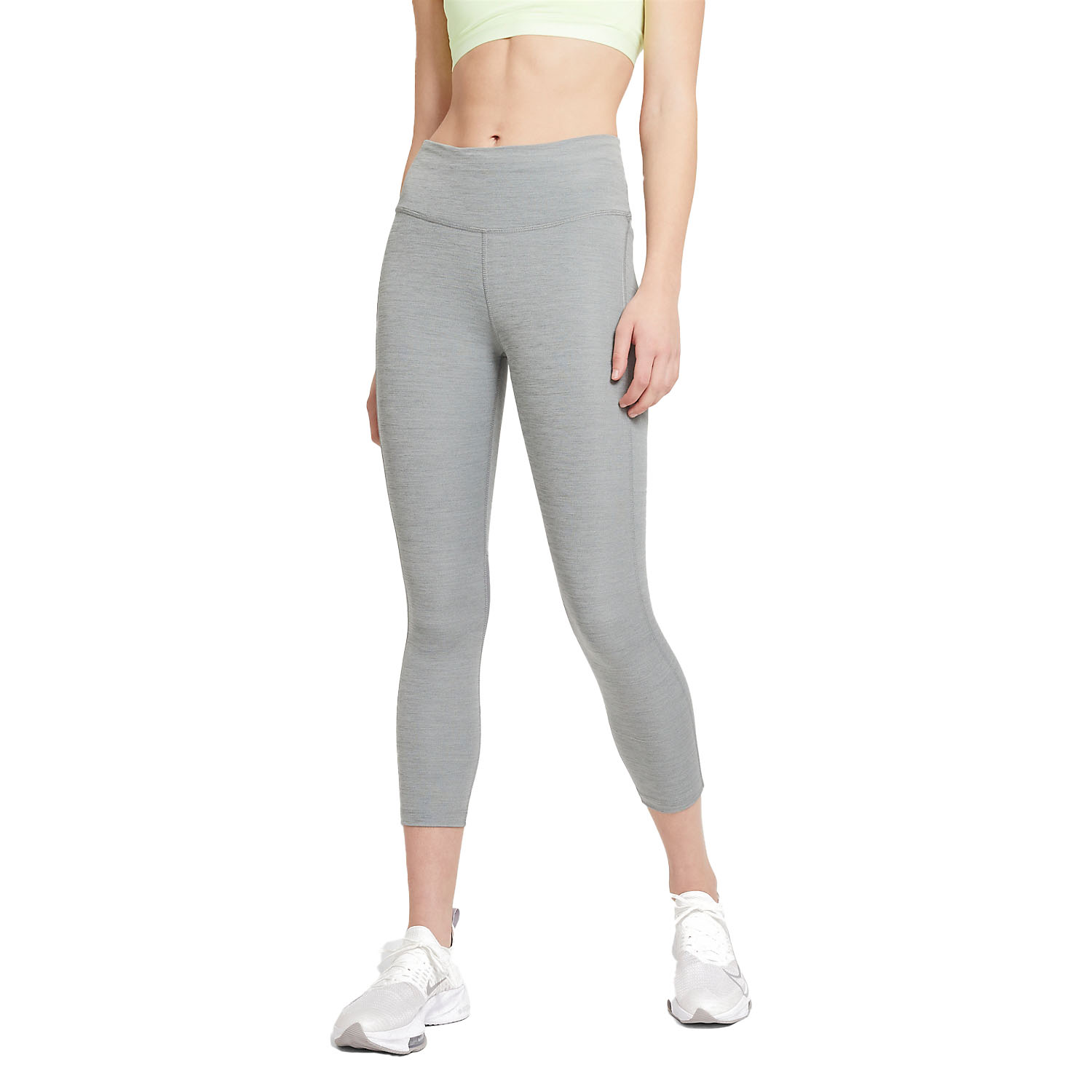 Nike Dri-FIT Fast 3/4 Tights - Smoke Grey Heather/Reflective Silver