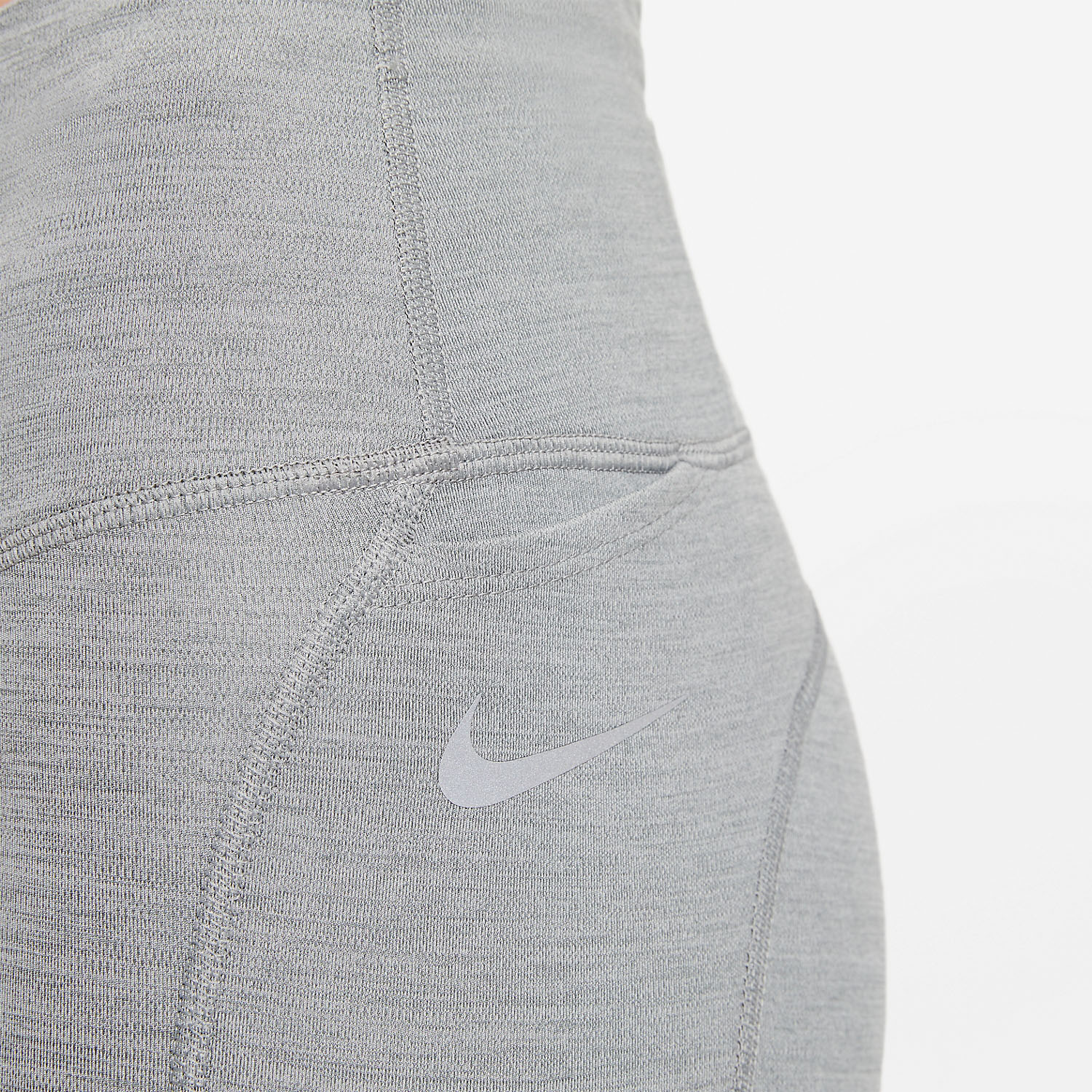 Nike Dri-FIT Fast 3/4 Tights - Smoke Grey Heather/Reflective Silver