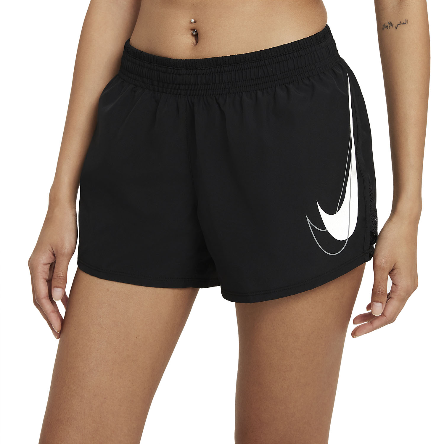 nike dri fit shorts black and white