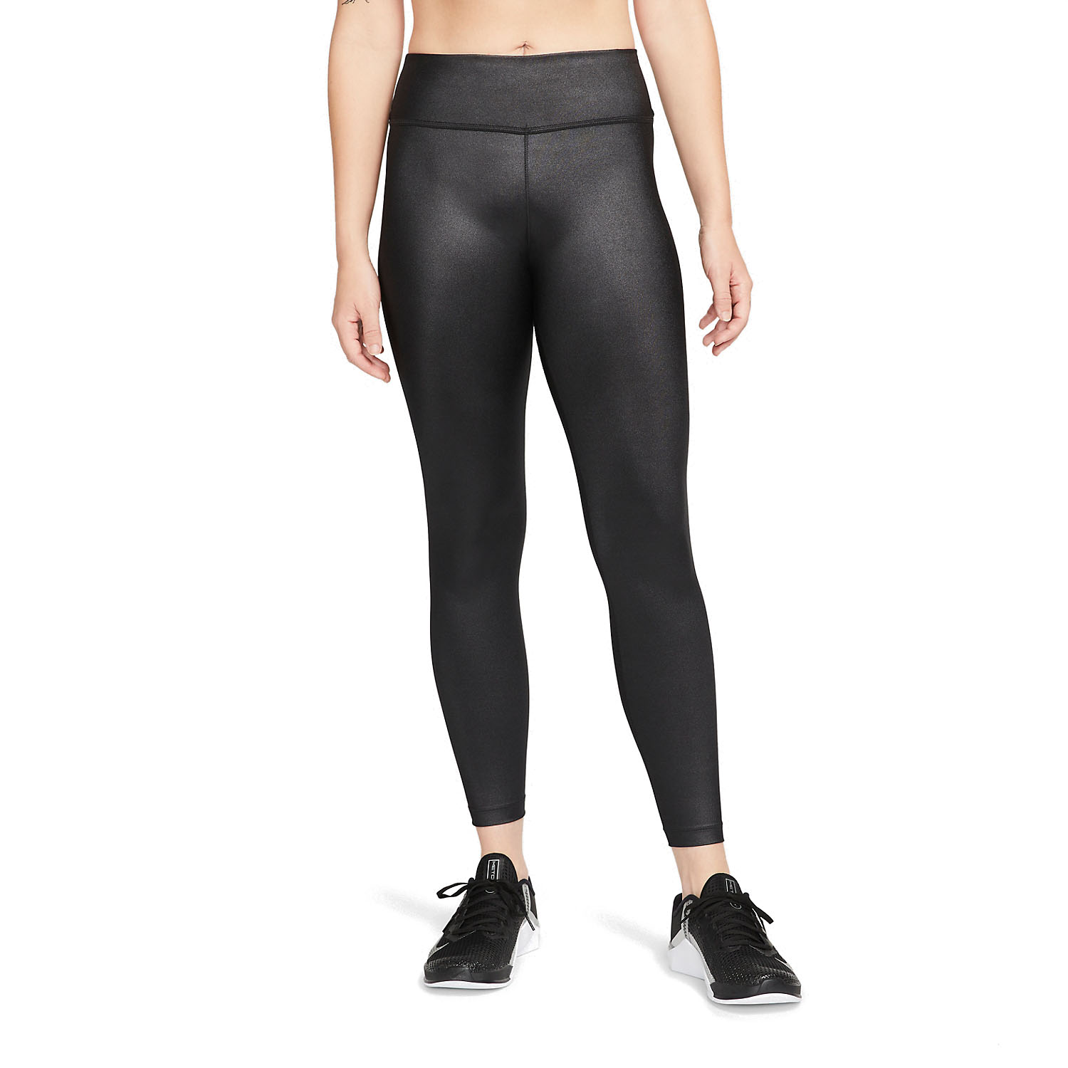 Nike Dri-FIT One Shine Tights - Black/White