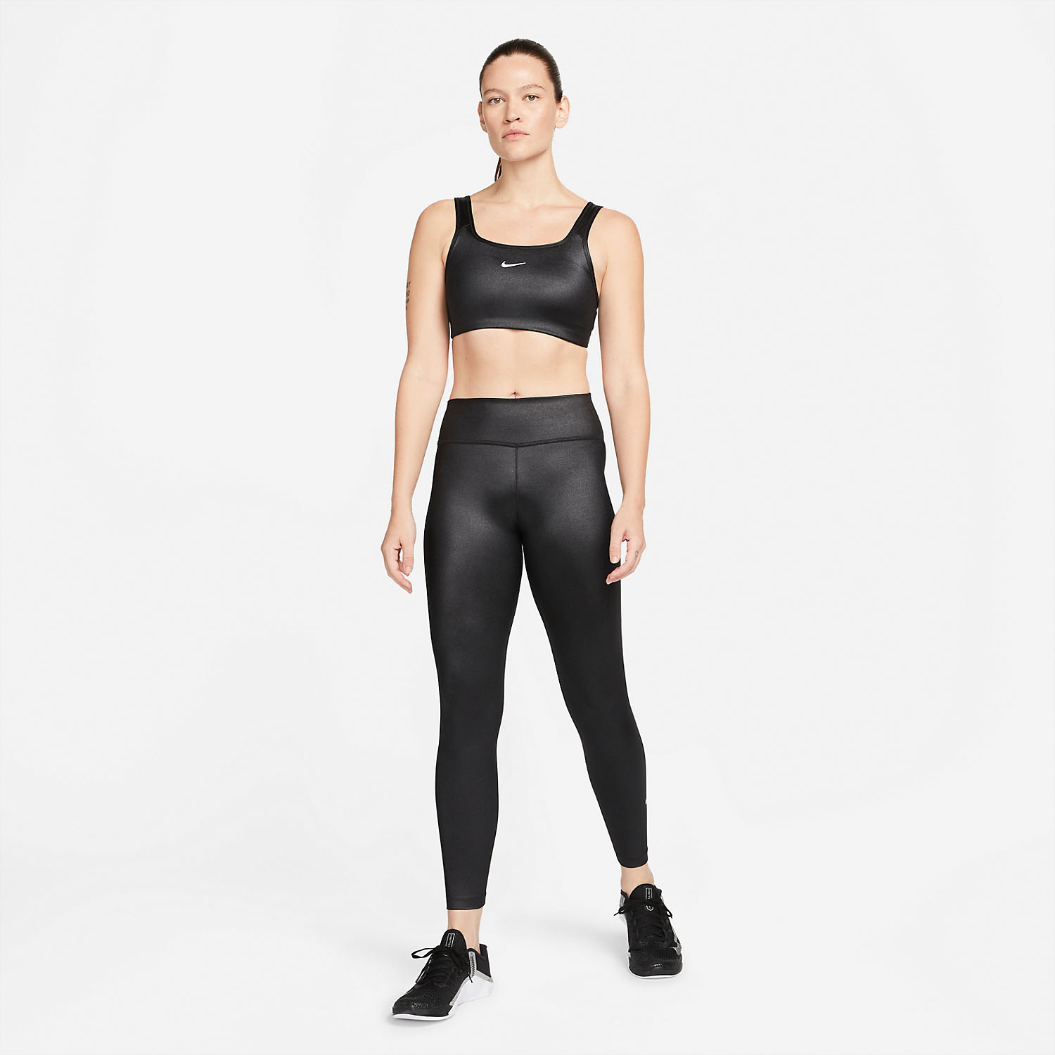 Shine Capri Pants in Black Lycra