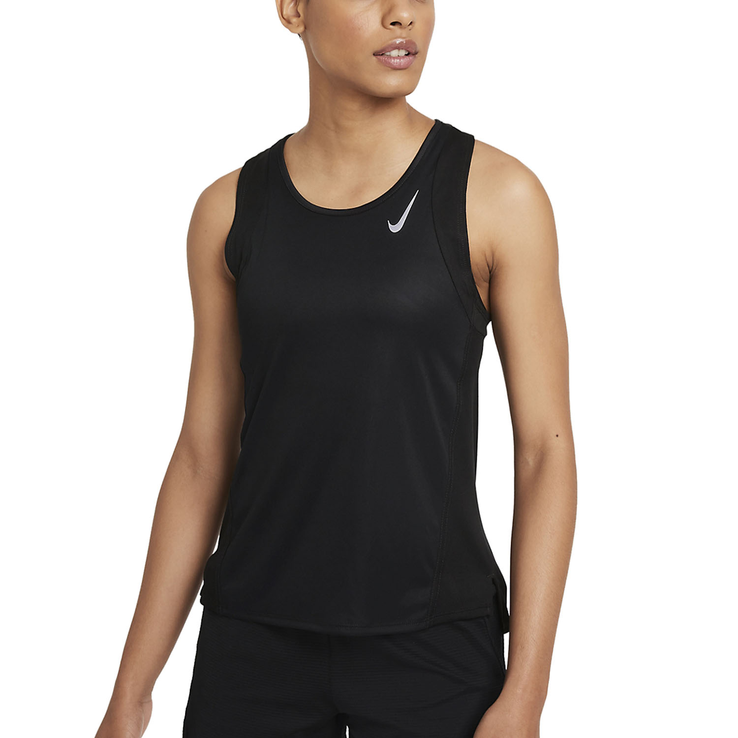 Nike Dri-FIT Race Canotta - Black/Reflective Silver