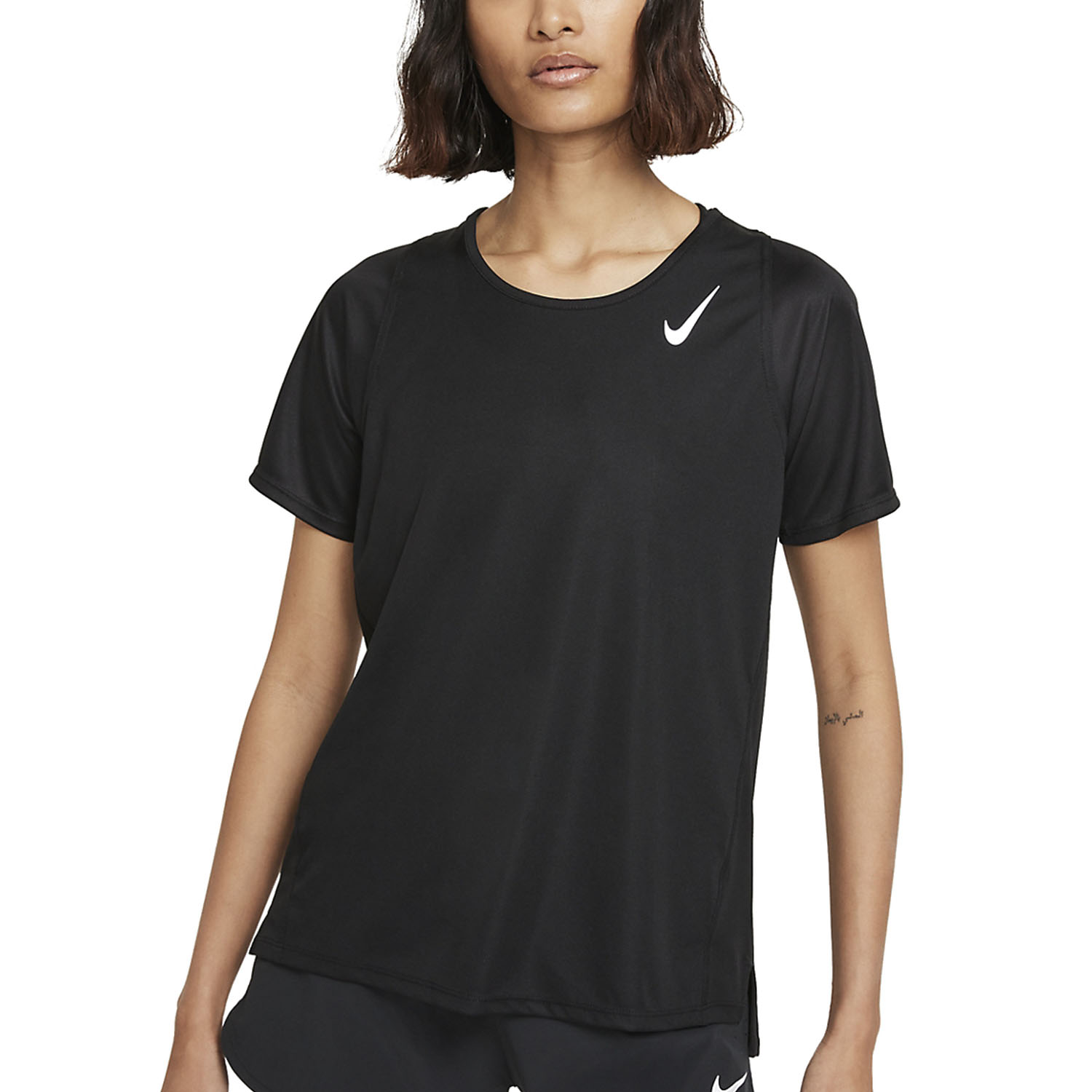 Nike Dri-FIT Race Maglietta - Black/Reflective Silver