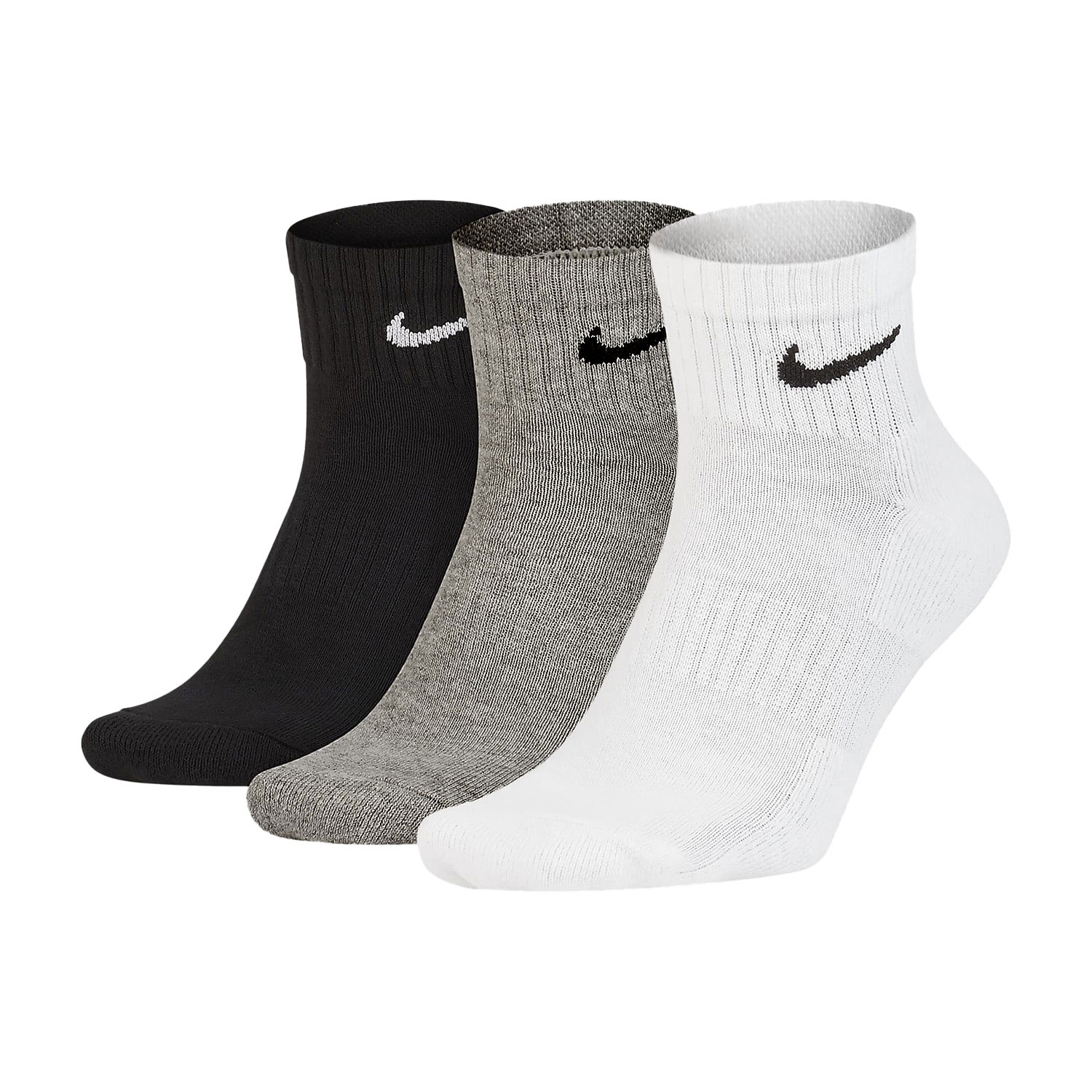 Nike Everyday Cushion x 3 Calze - White/Black/Dark Grey