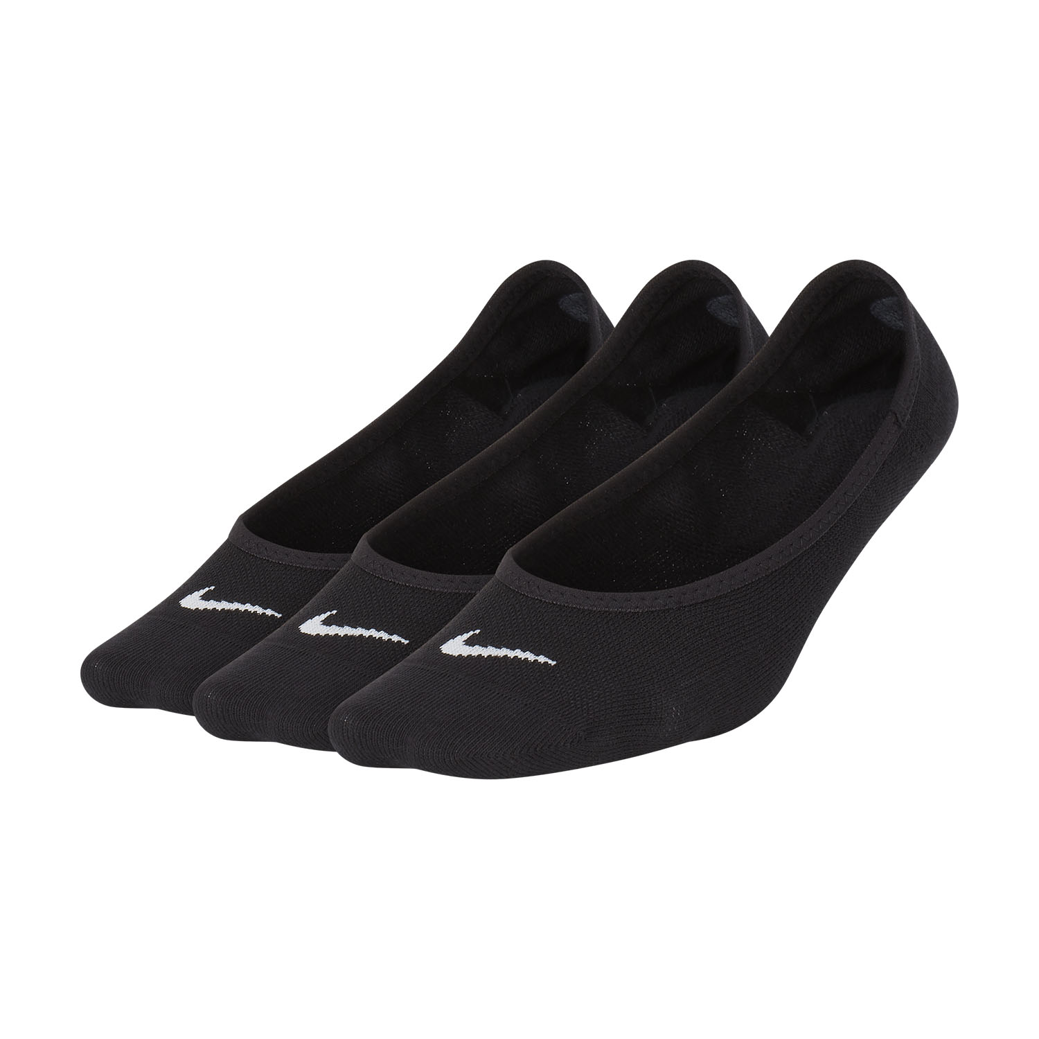 Nike Everyday Lightweight Footie x 3 Socks - Black/White