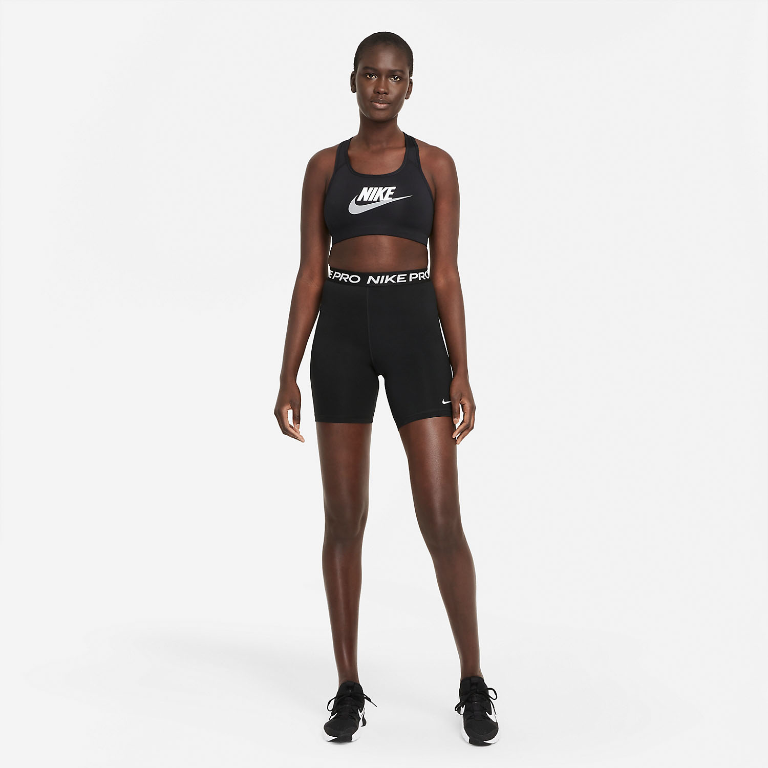 Nike Futura Women's Training Sports Bra - Black/White