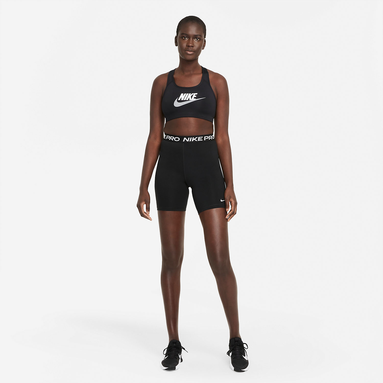 Nike Futura Reggiseno Sportivo - Black/White/Particle Grey