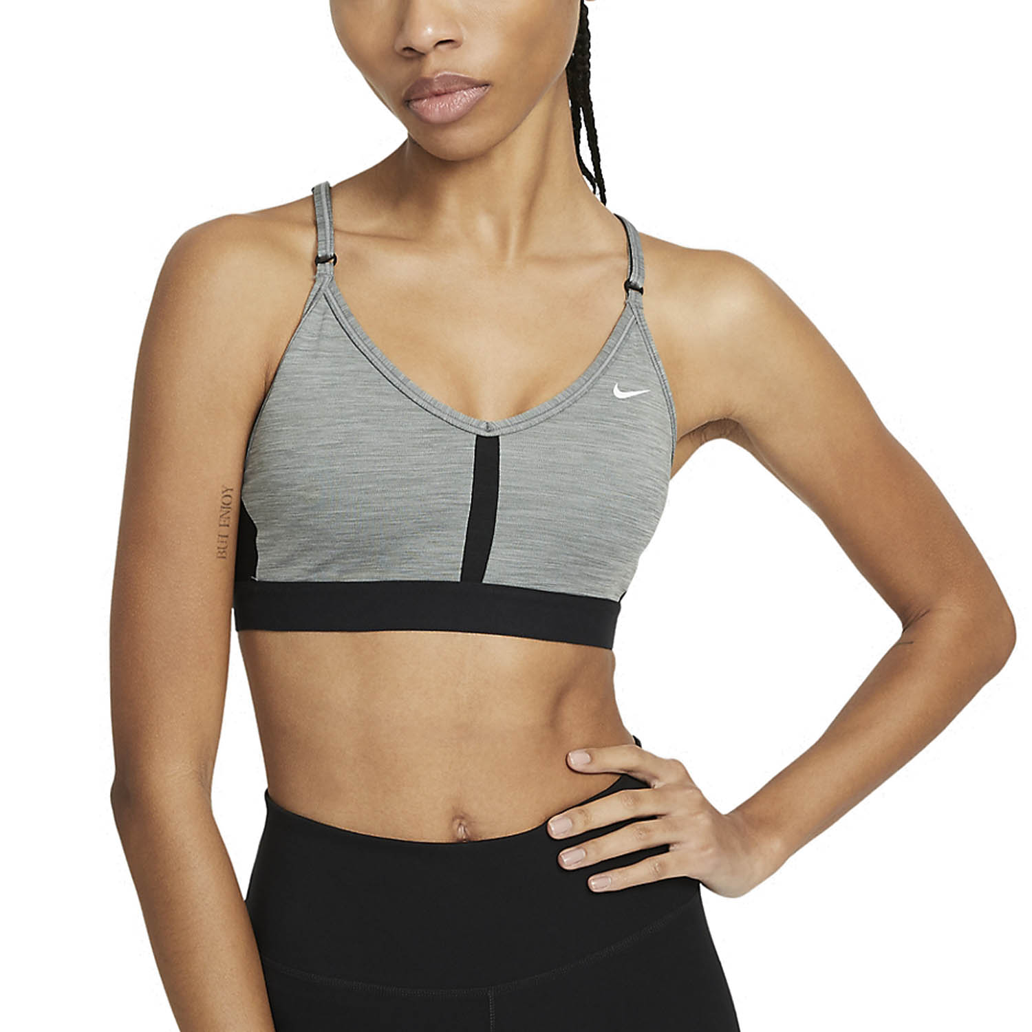 Nike Indy Women's Training Bra - Smoke Grey/Pure Black
