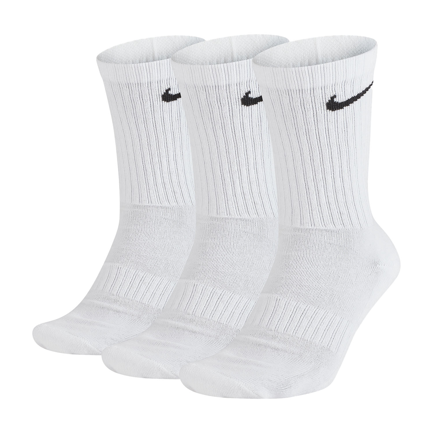 Nike Everyday Cushioned Crew x 3 Running Socks - Black/White