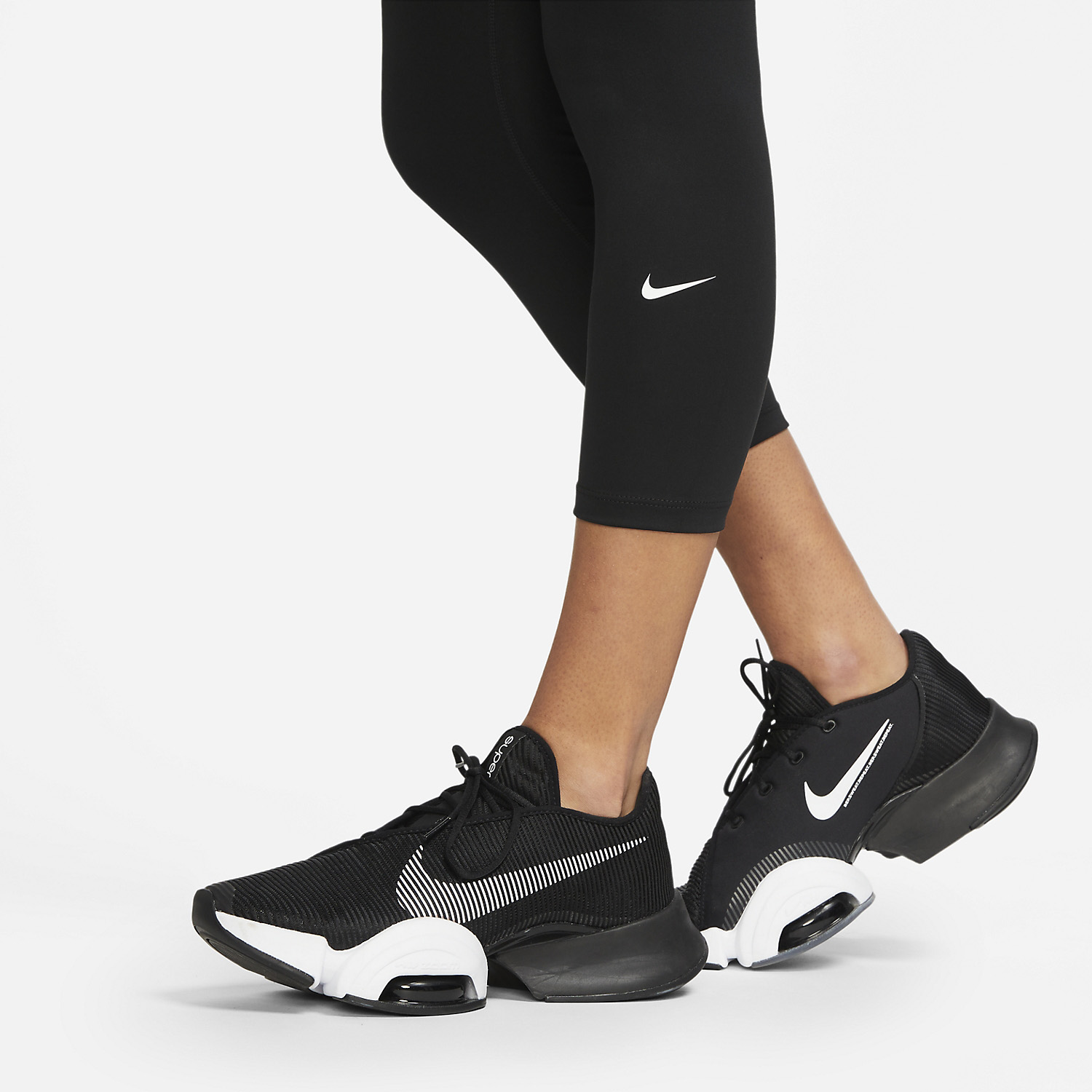 Nike One 7/8 Women's Training Tights - Black/White