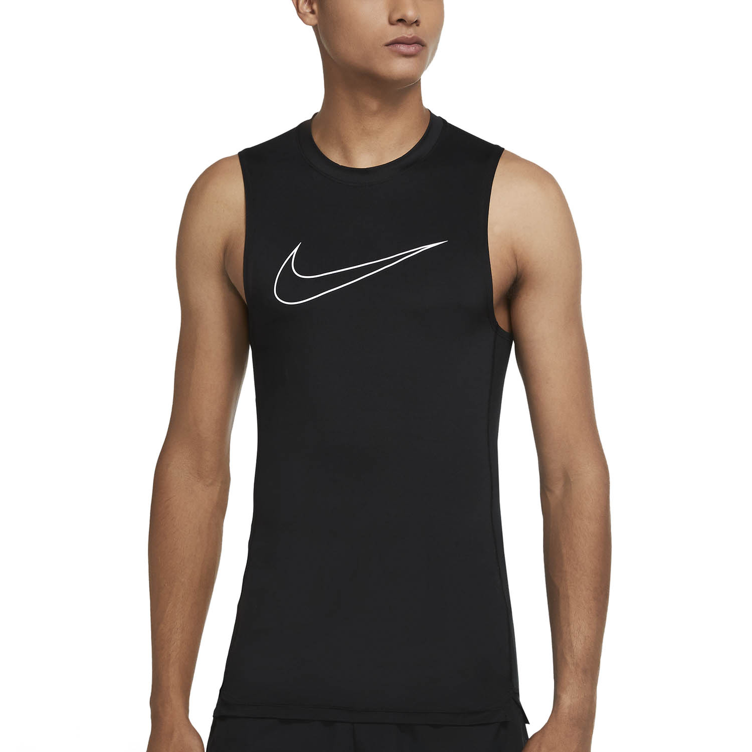 Nike Pro Logo Top - Black/White