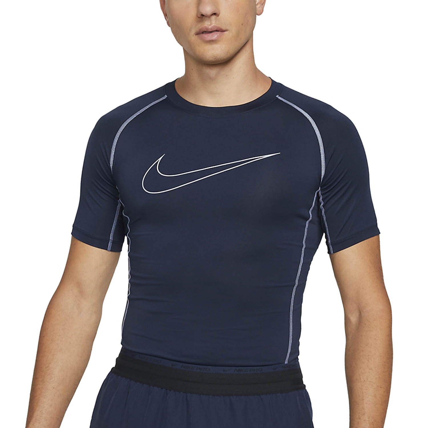 compilar contraste viva Nike Pro Logo Camiseta de Entrenamiento Hombre - Obsidian
