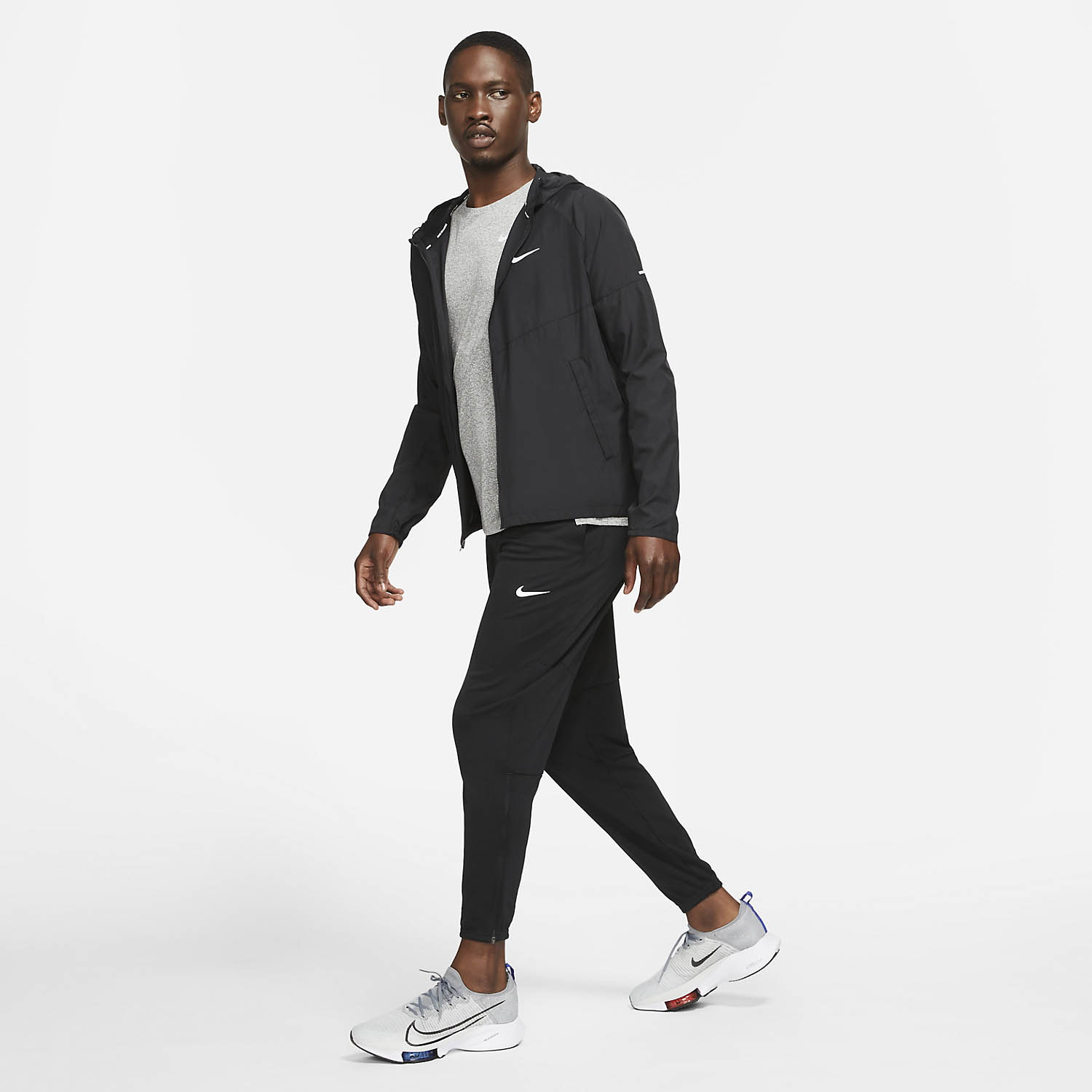 Nike Repel Miler Men\'s Running Jacket - Black/Reflective Silver