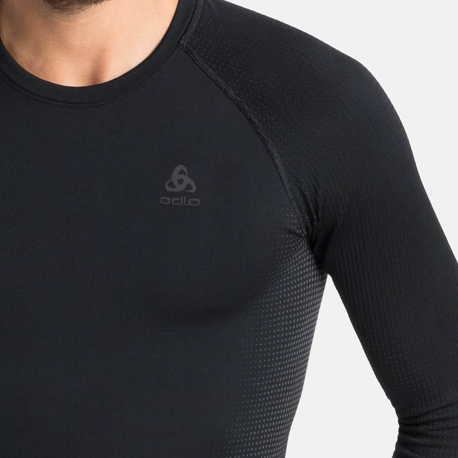 Odlo Performance Warm Eco Camisa Intima - Black/Graphite Grey