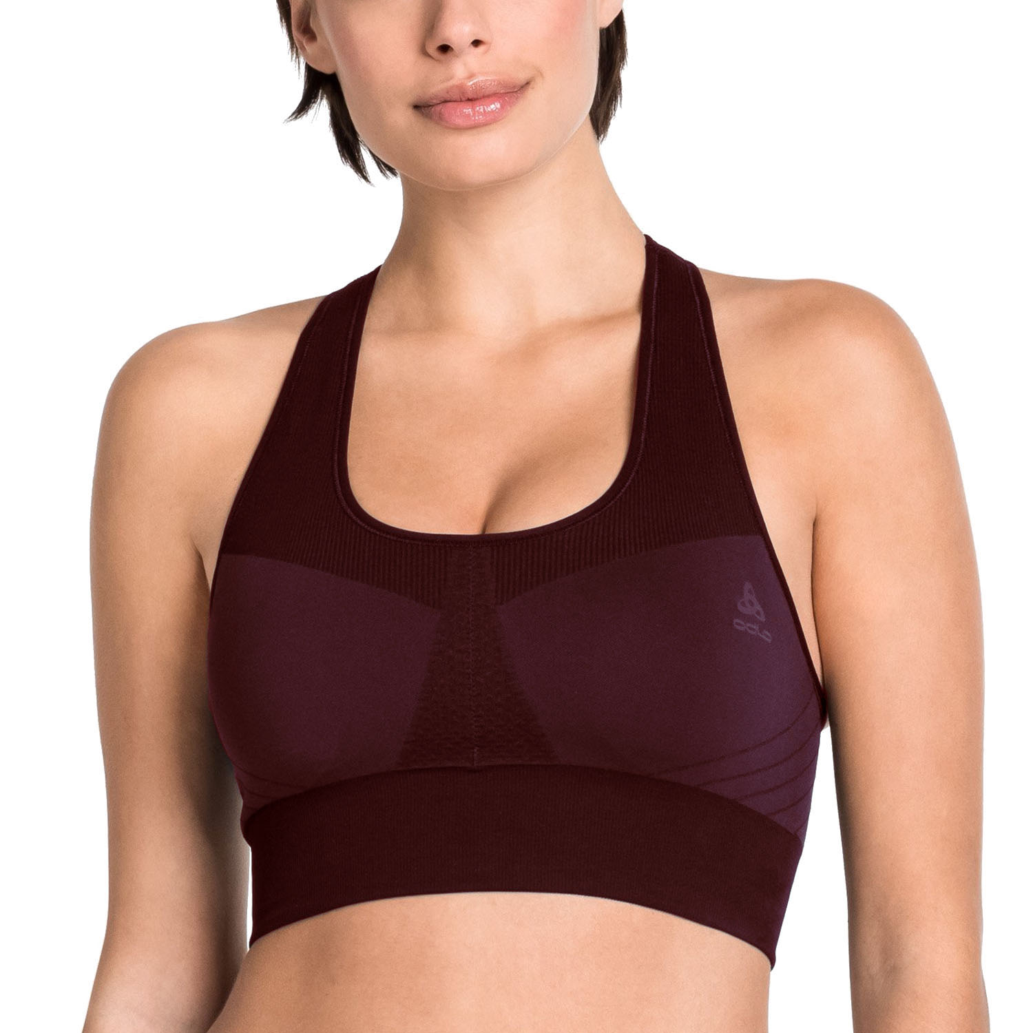 Odlo Logo Women's Training Sports Bra - Winetasting