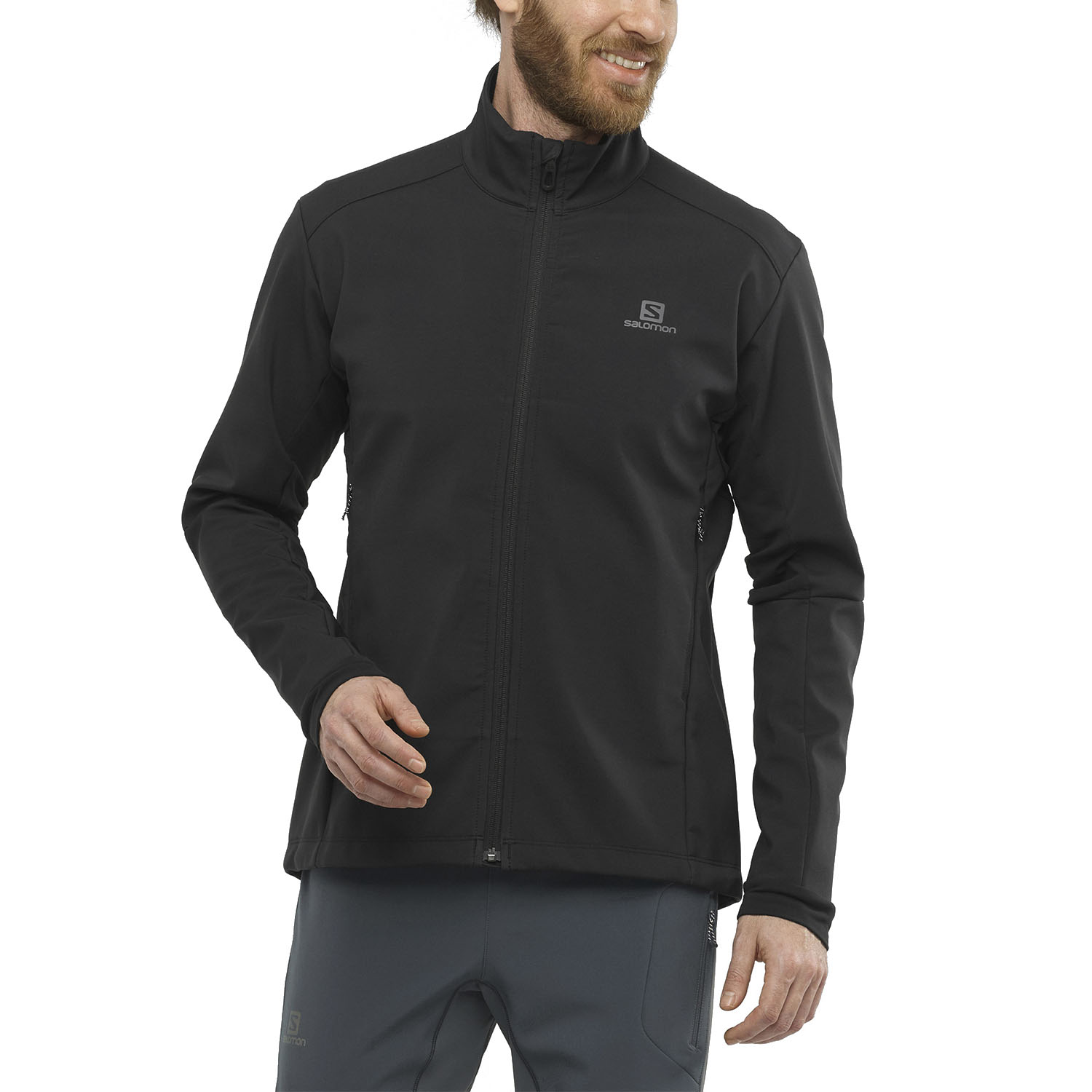 restaurant føderation Inca Empire Salomon Agile Softshell Men's Trail Running Jacket - Black