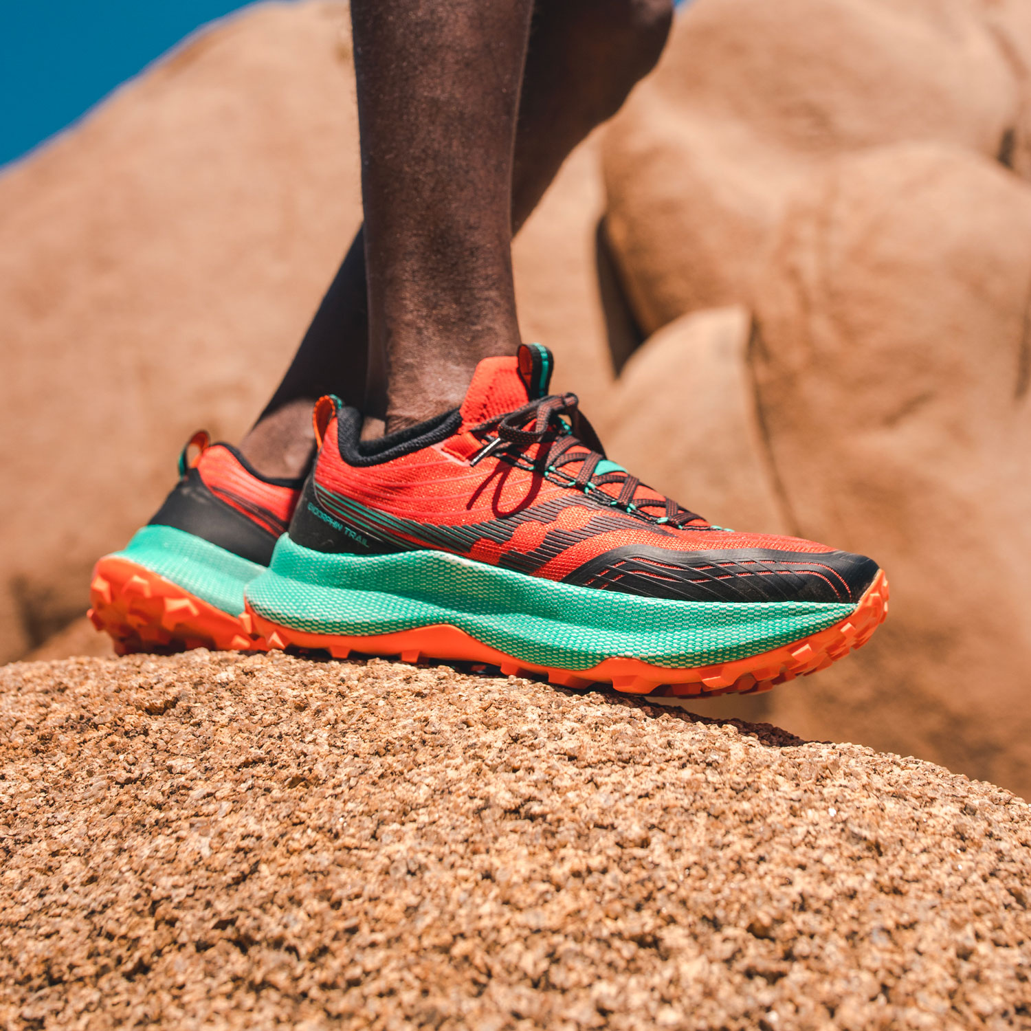 Saucony Endorphin Trail Men's Trail Running Shoes Scarlet/Jade