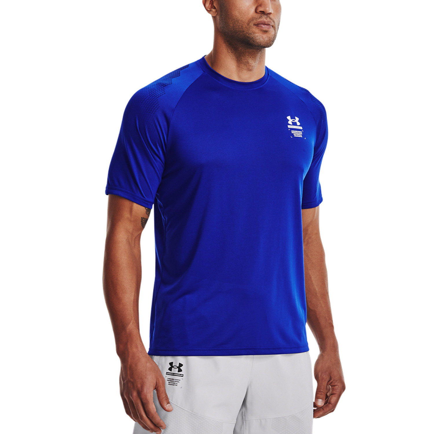Under Armour Armourprint Maglietta - Royal/White