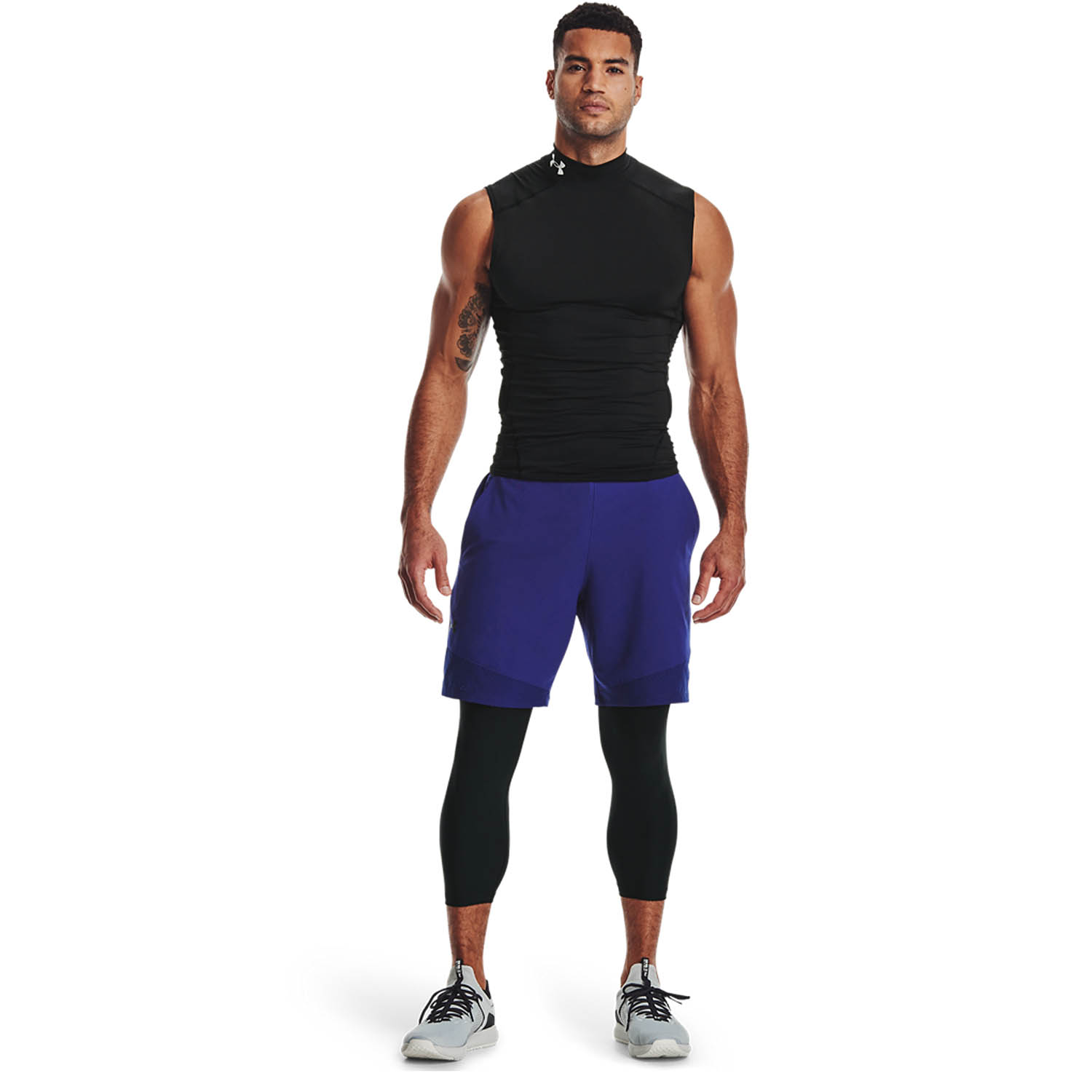 Under Armour HeatGear 3/4 Men's Underwear Tights - Black/White