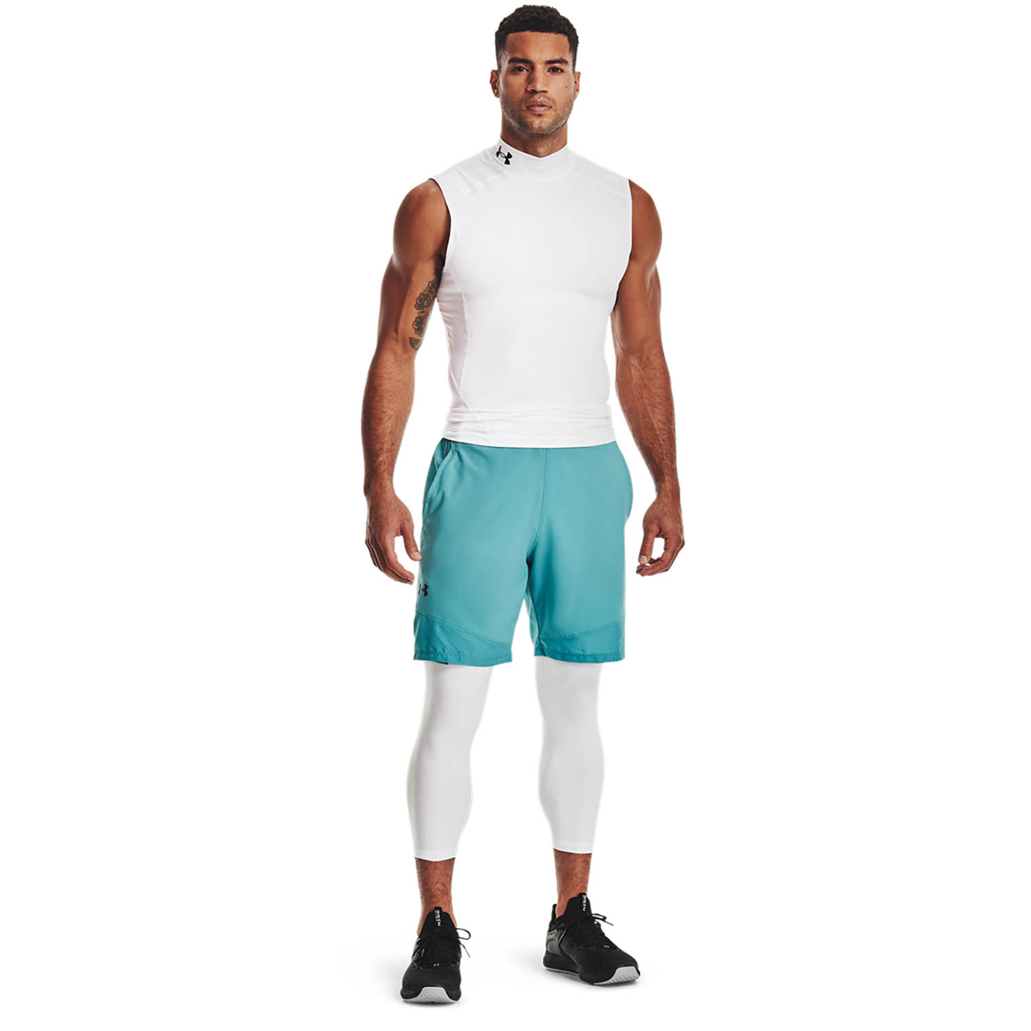 Under Armour HeatGear 3/4 Tights - White/Black