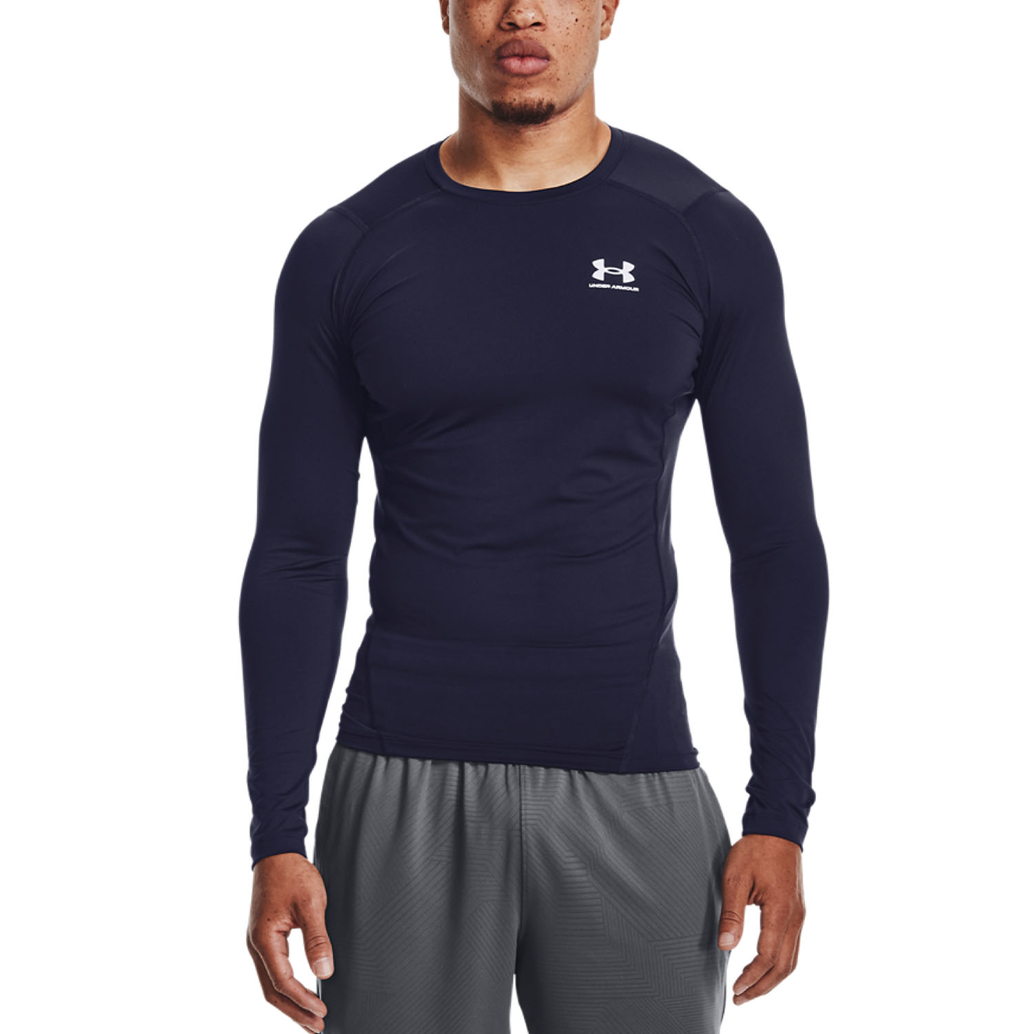 Under Armour HeatGear Compression Maglia - Midnight Navy/White