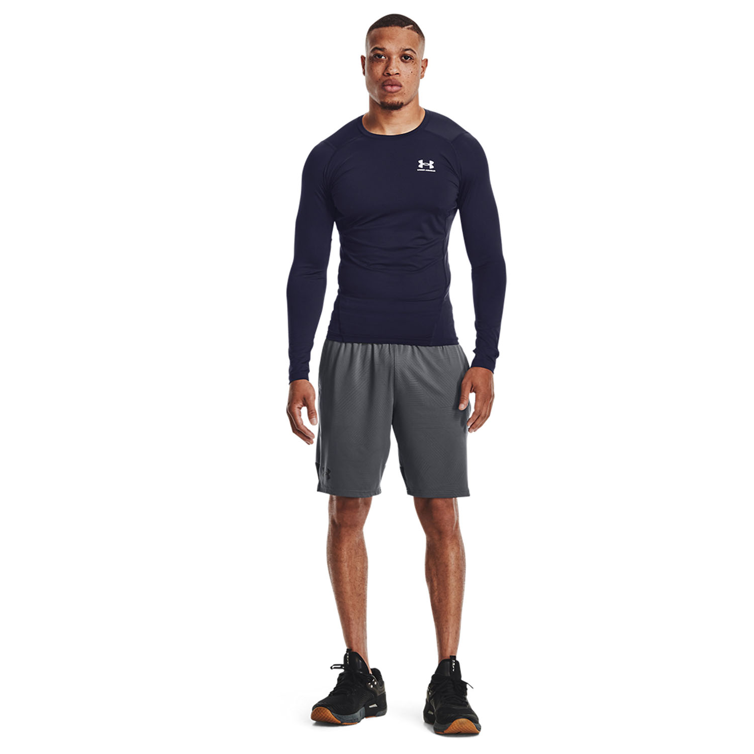 Under Armour HeatGear Compression Camisa - Midnight Navy/White