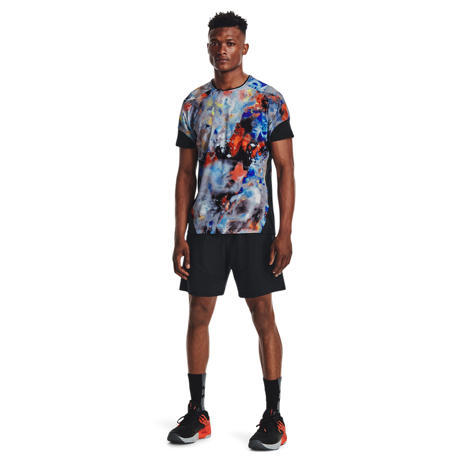 Under Armour Rush 2.0 Print Maglietta - Concrete/Black