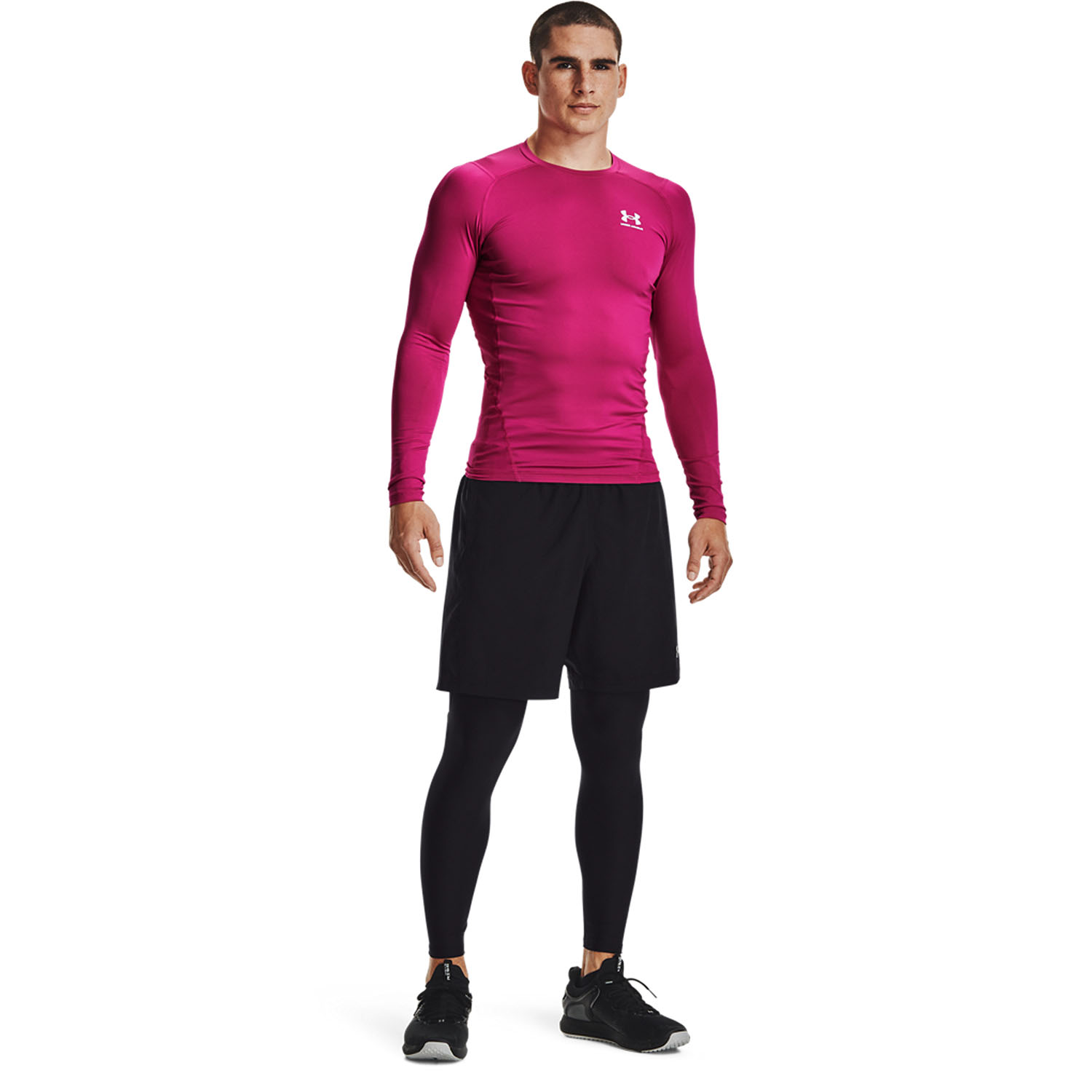 Under Armour HeatGear Compression Tank - Carbon Heather/Black